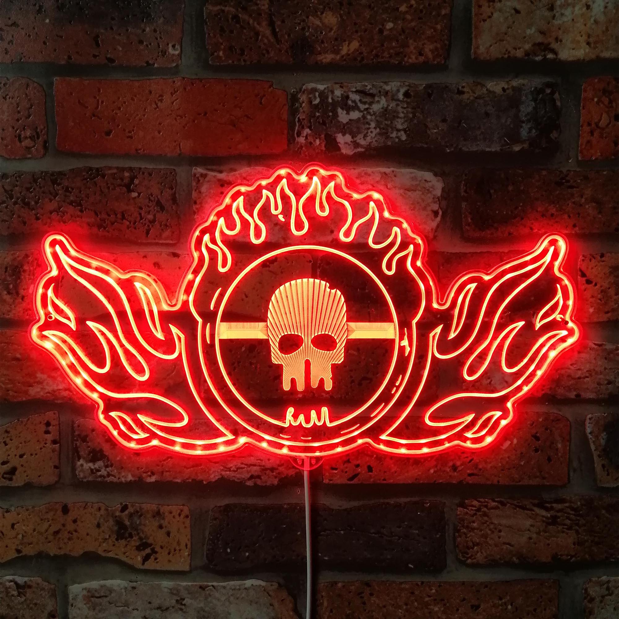 Wasteland Mad Max Skull Dynamic RGB Edge Lit LED Sign