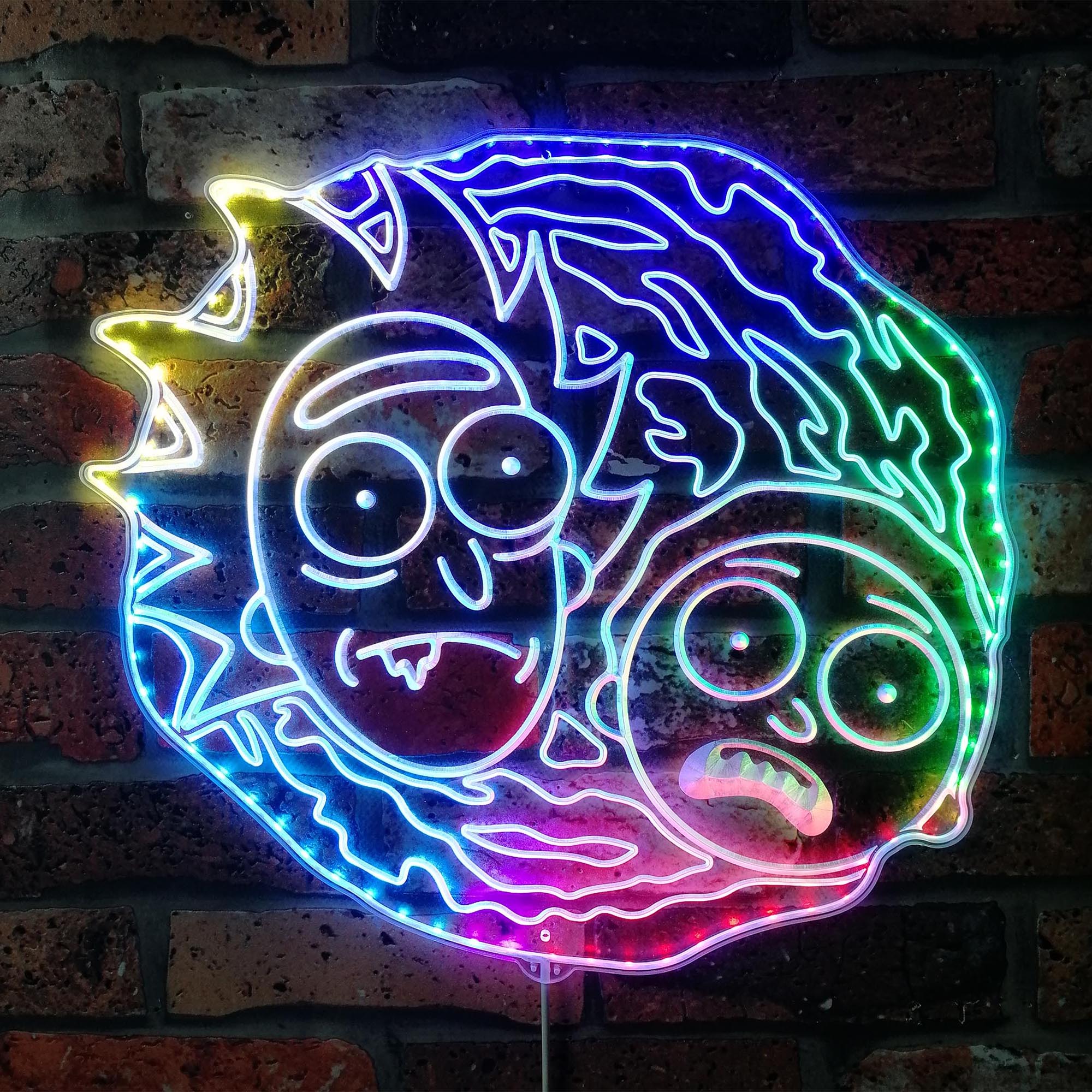 Rick and Morty Dynamic RGB Edge Lit LED Sign