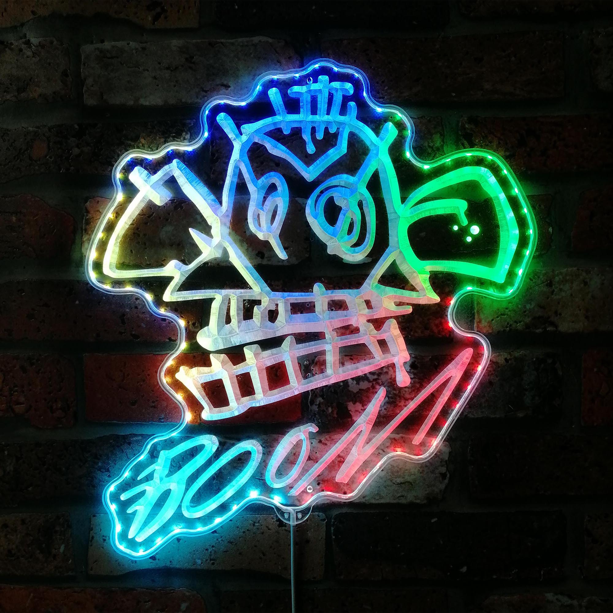 Jinx Monkey Graffity Neon Dynamic RGB Edge Lit LED Sign | PROLEDSIGN