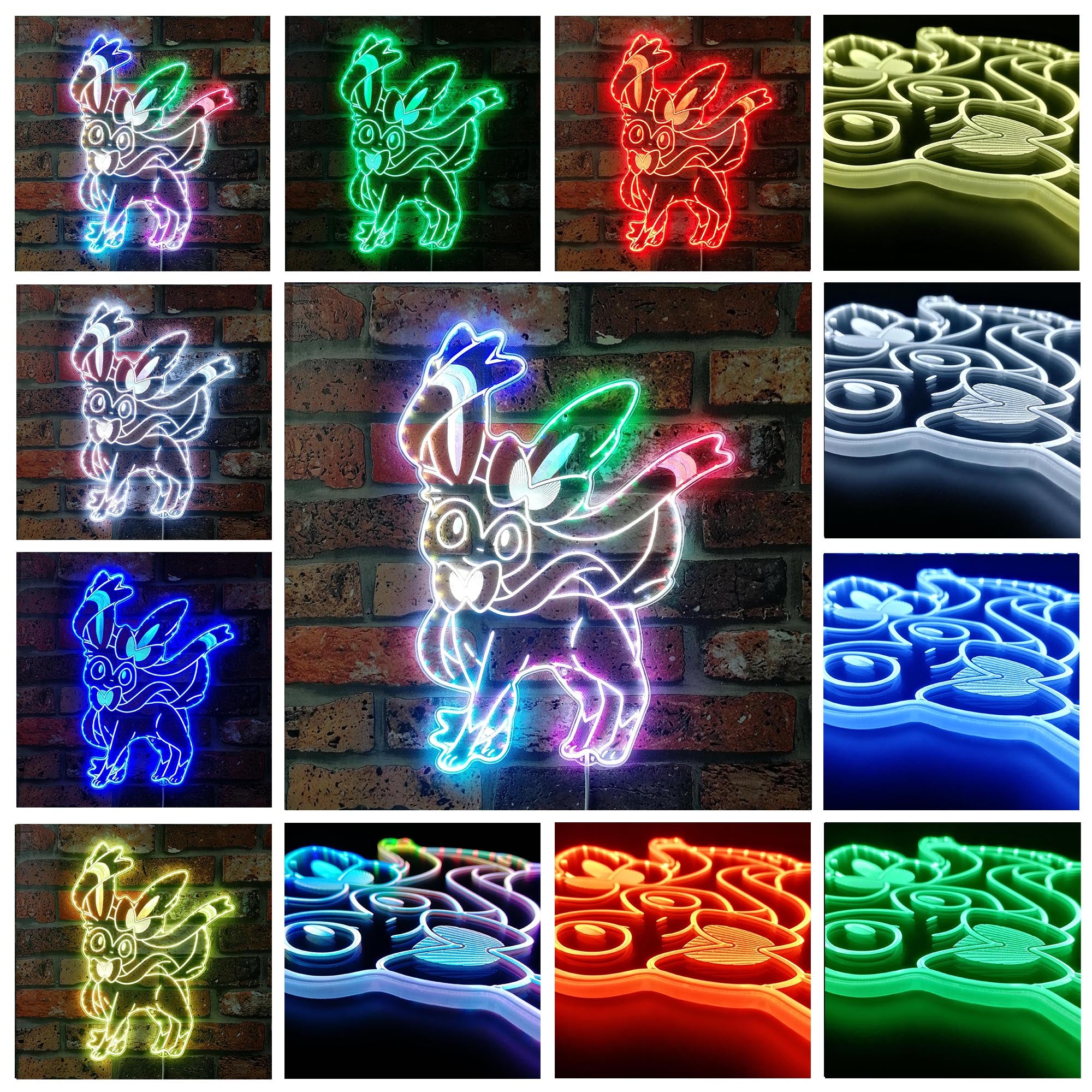 Sylveon Dynamic RGB Edge Lit LED Sign