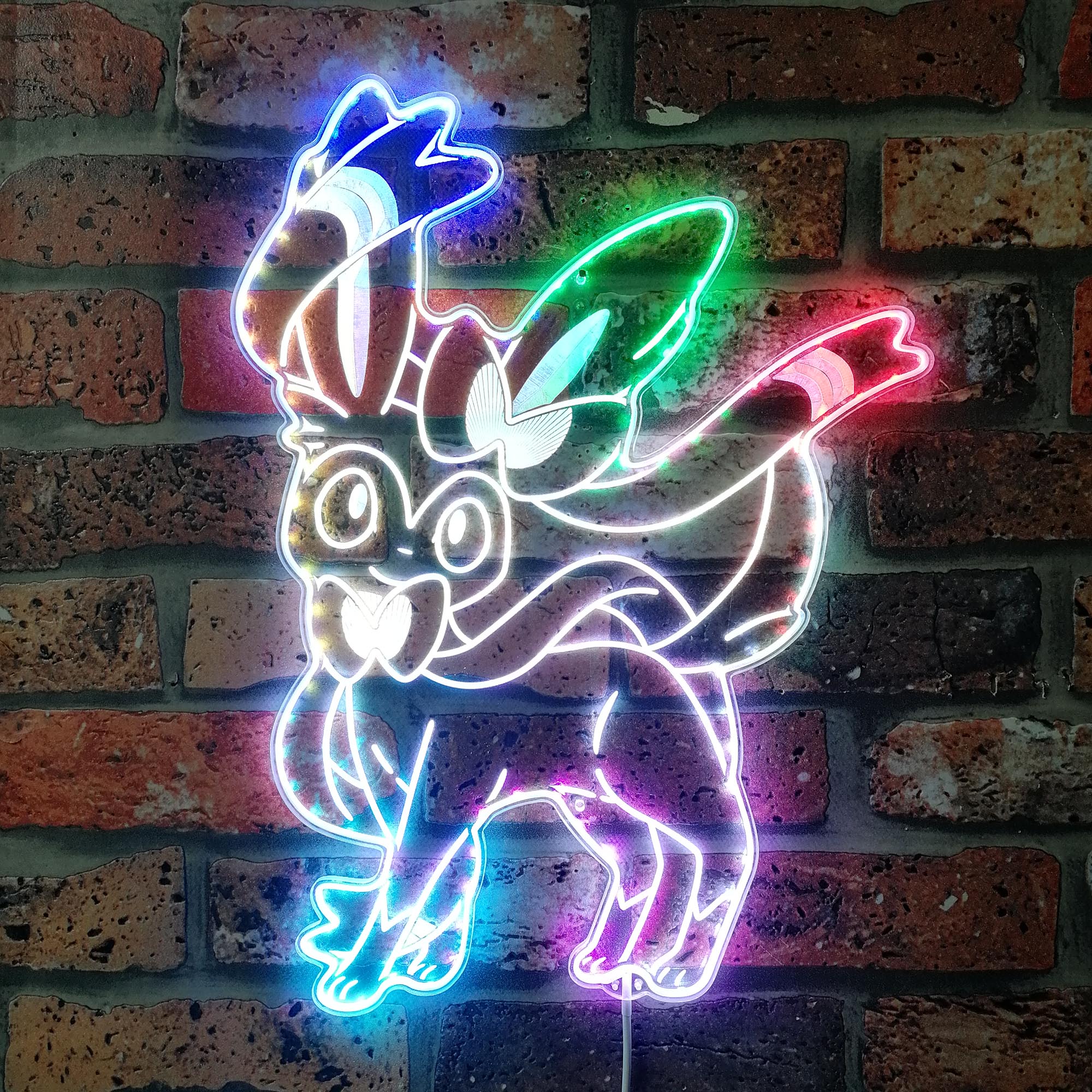 Sylveon Pokemon Dynamic RGB Edge Lit LED Sign