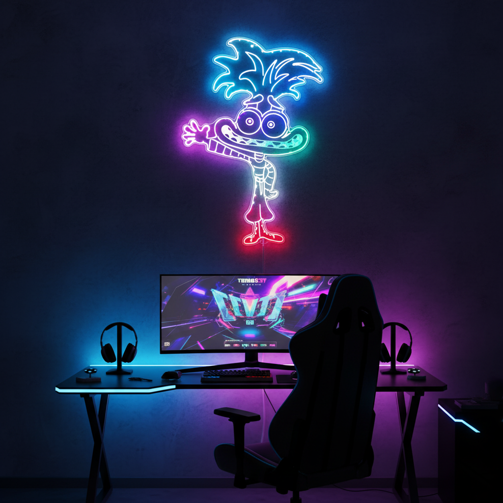 Anxiety Inside Out Neon LED Sign with Dynamic RGB Colors