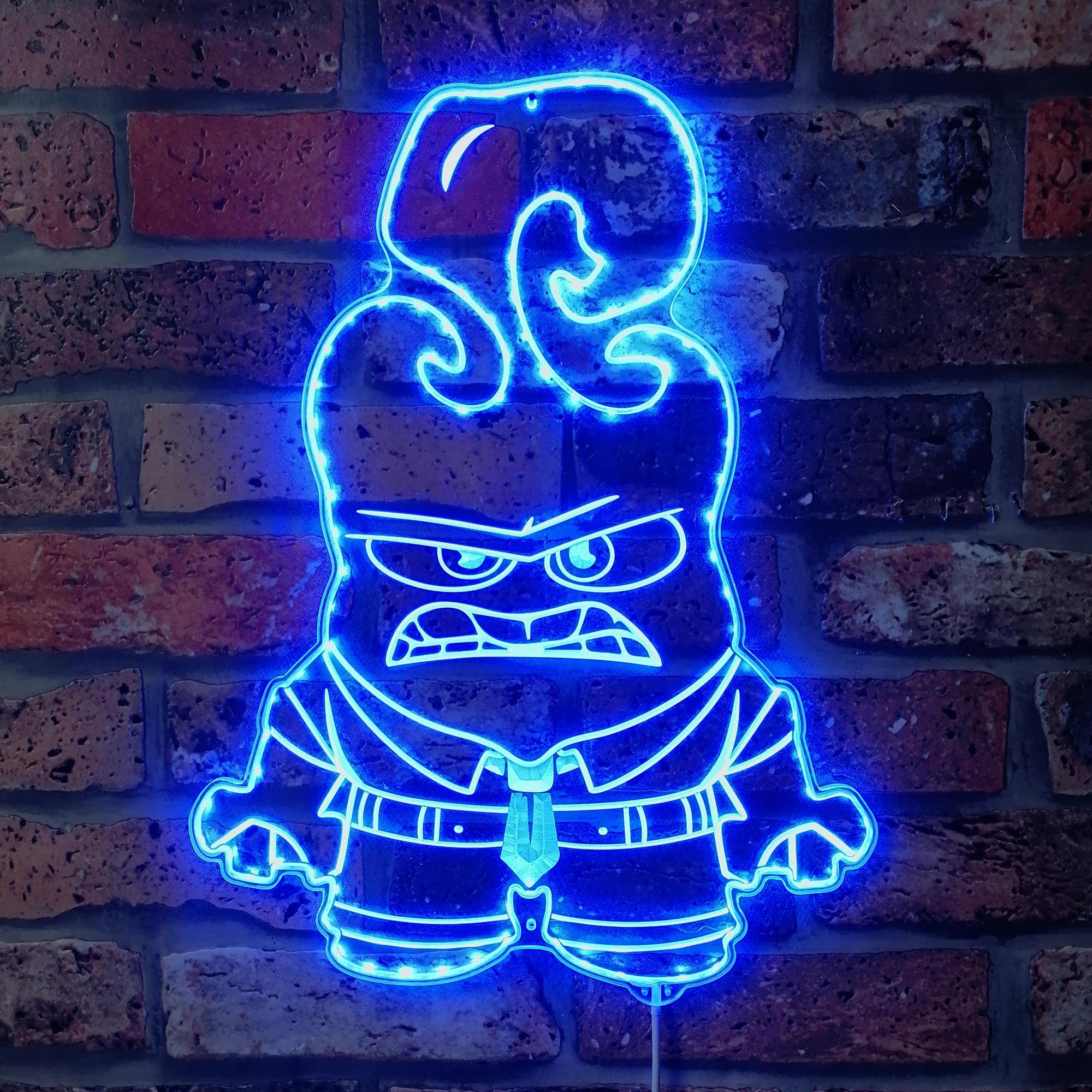 Anger Inside Out Dynamic RGB Edge Lit LED Sign