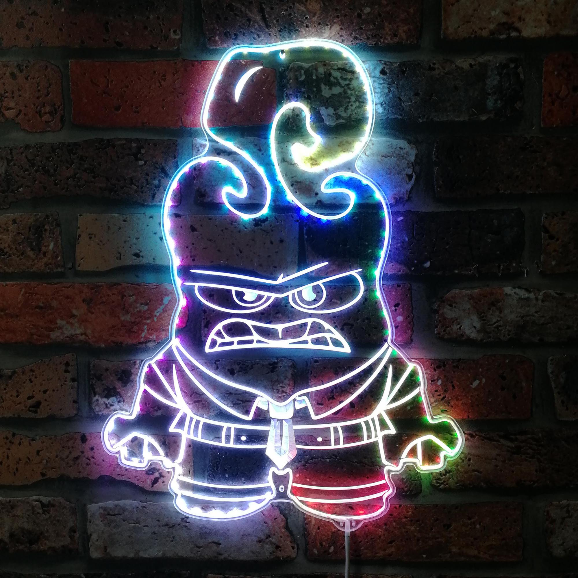 Anger Inside Out Dynamic RGB Edge Lit LED Sign