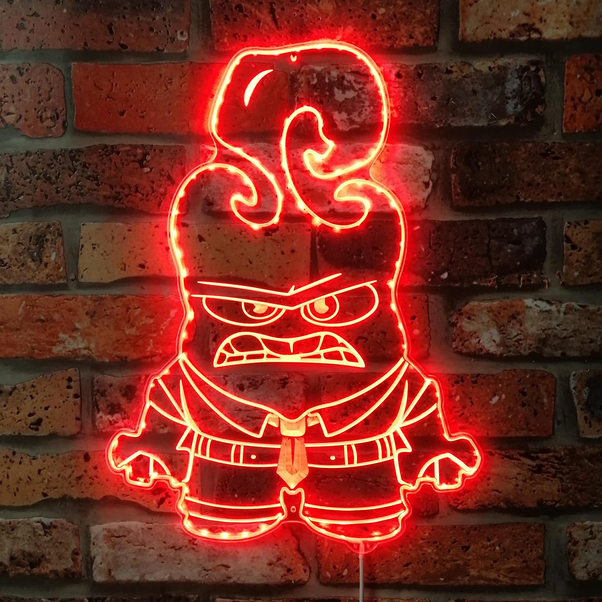 Anger Inside Out Dynamic RGB Edge Lit LED Sign