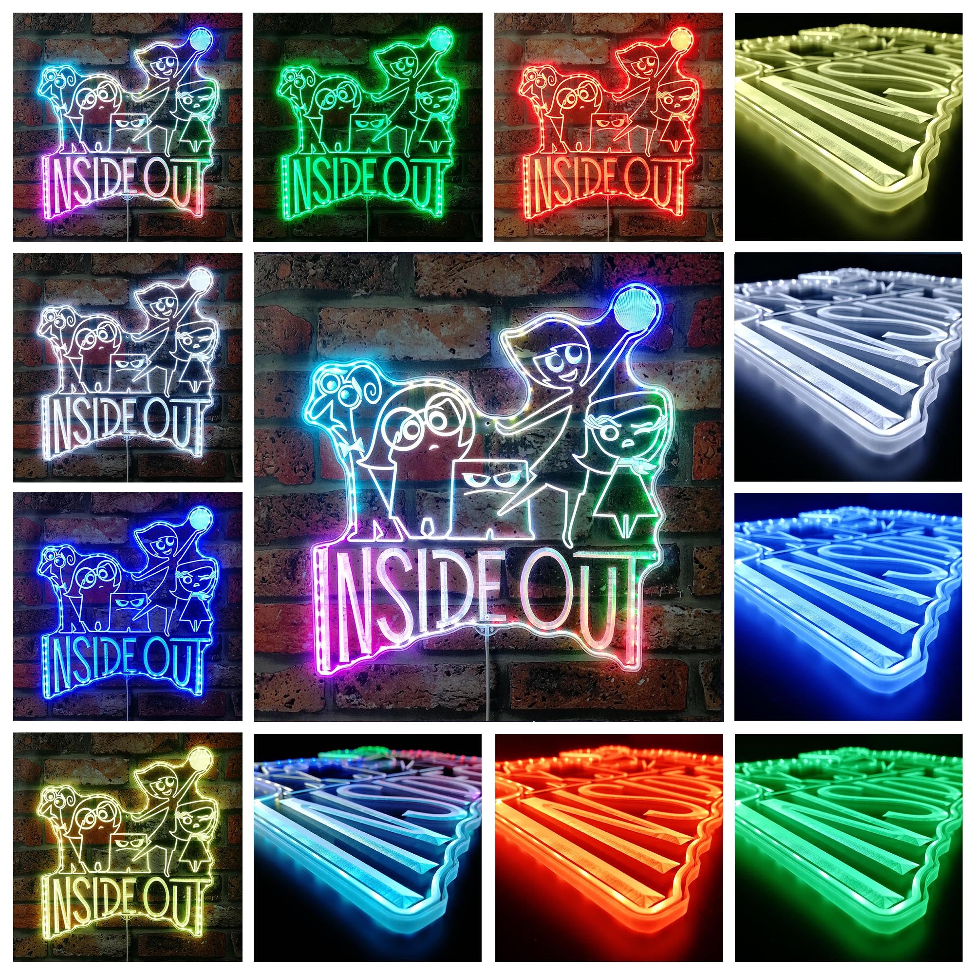 Inside Out Dynamic RGB Edge Lit LED Sign