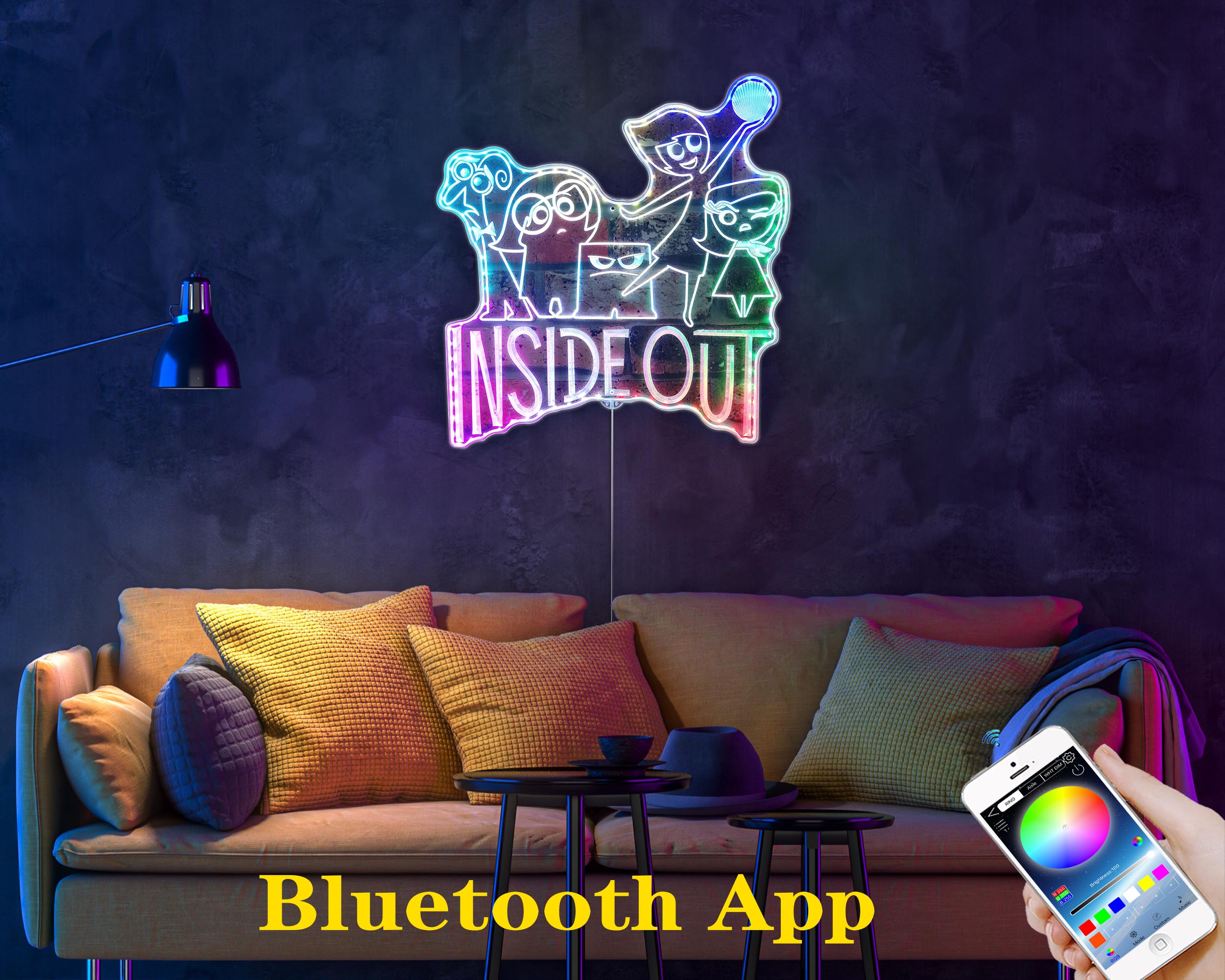 Inside Out Dynamic RGB Edge Lit LED Sign