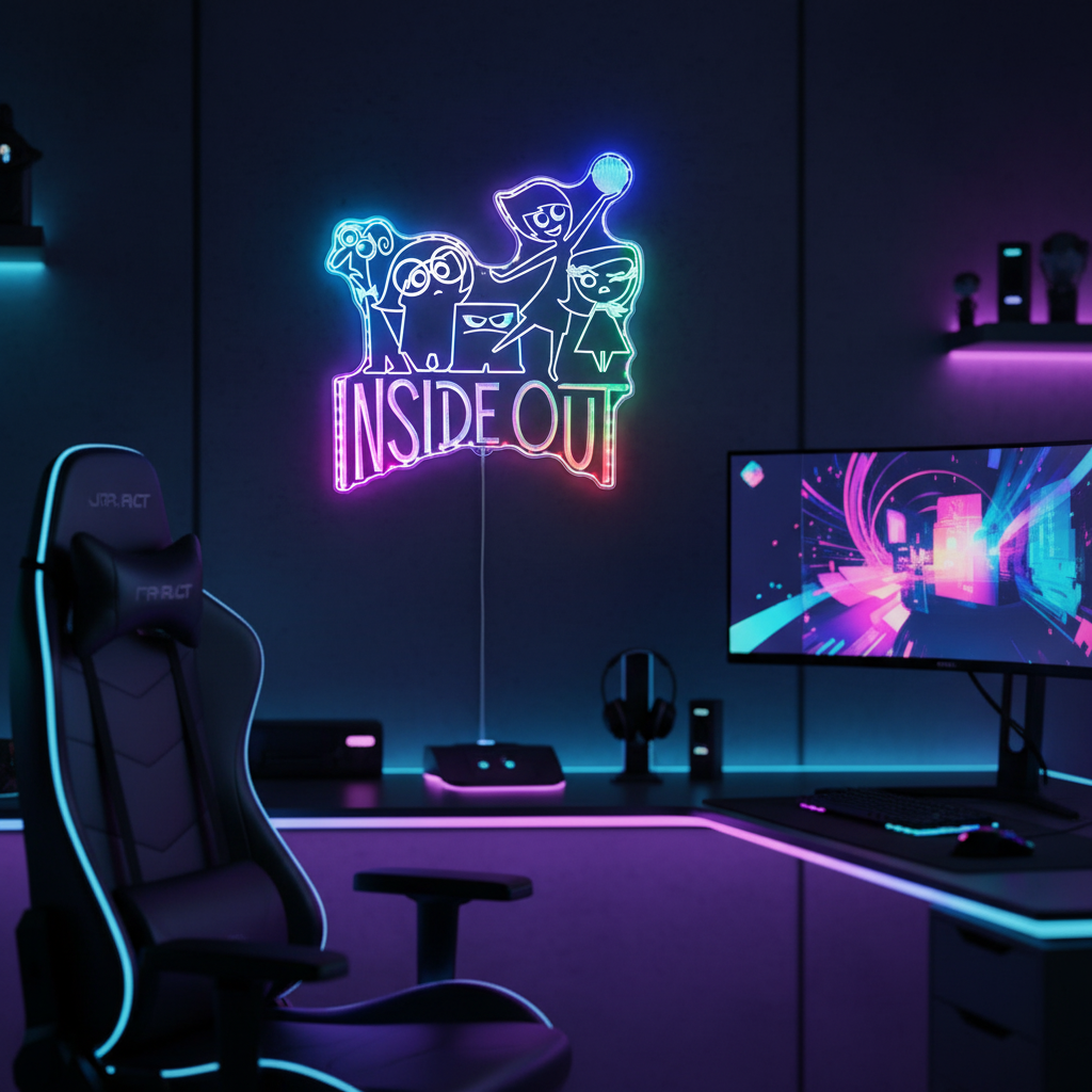 Inside Out Neon LED Sign with Dynamic RGB Colors