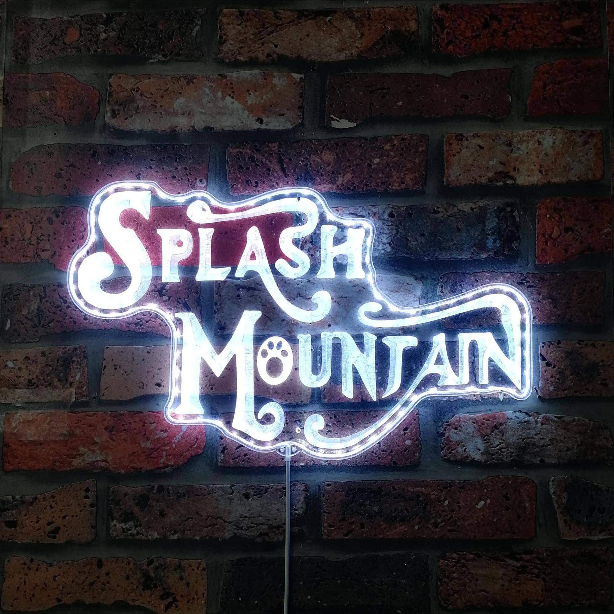 Splash Mountain Dynamic RGB Edge Lit LED Sign