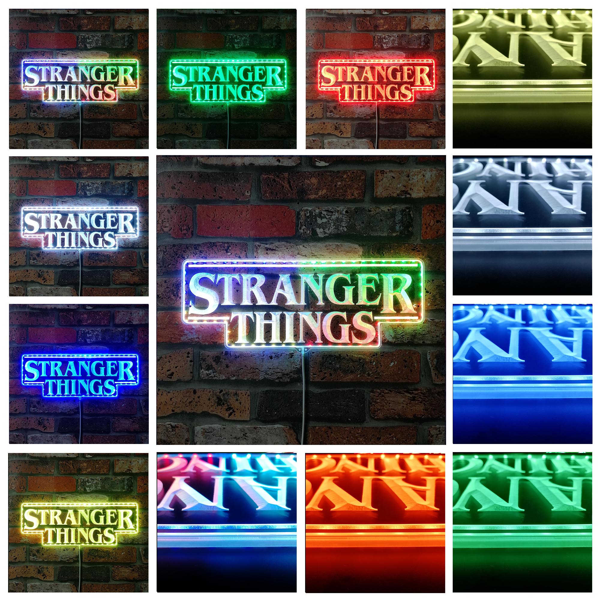 Stranger Things Home Theater Light RGB Edge Lit LED Sign