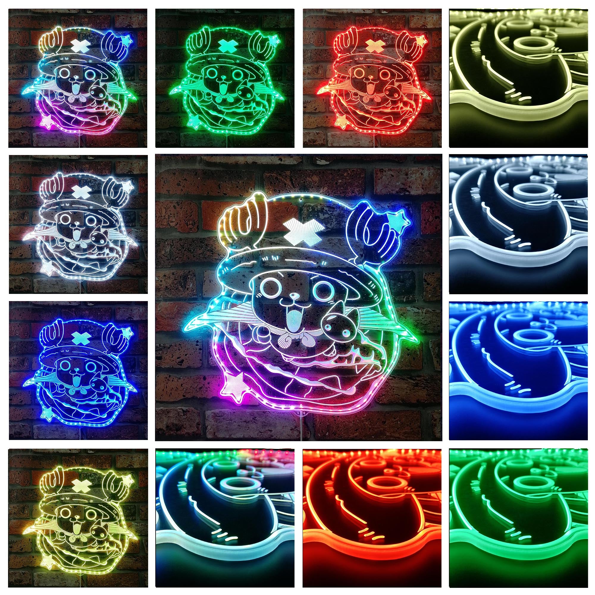 Tony Tony Chopper One Piece Dynamic RGB Edge Lit LED Sign