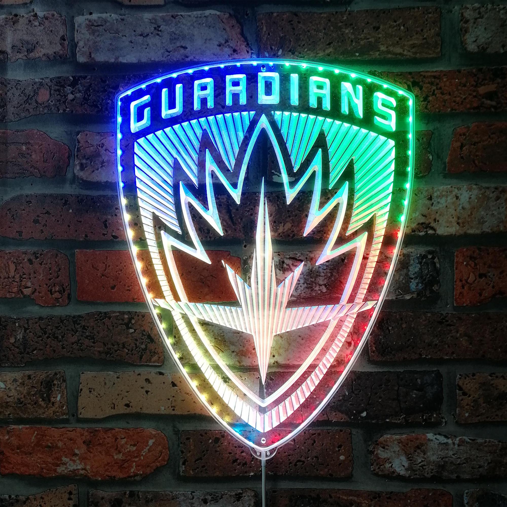 Guardians of the Galaxy Badge Dynamic RGB Edge Lit LED Sign