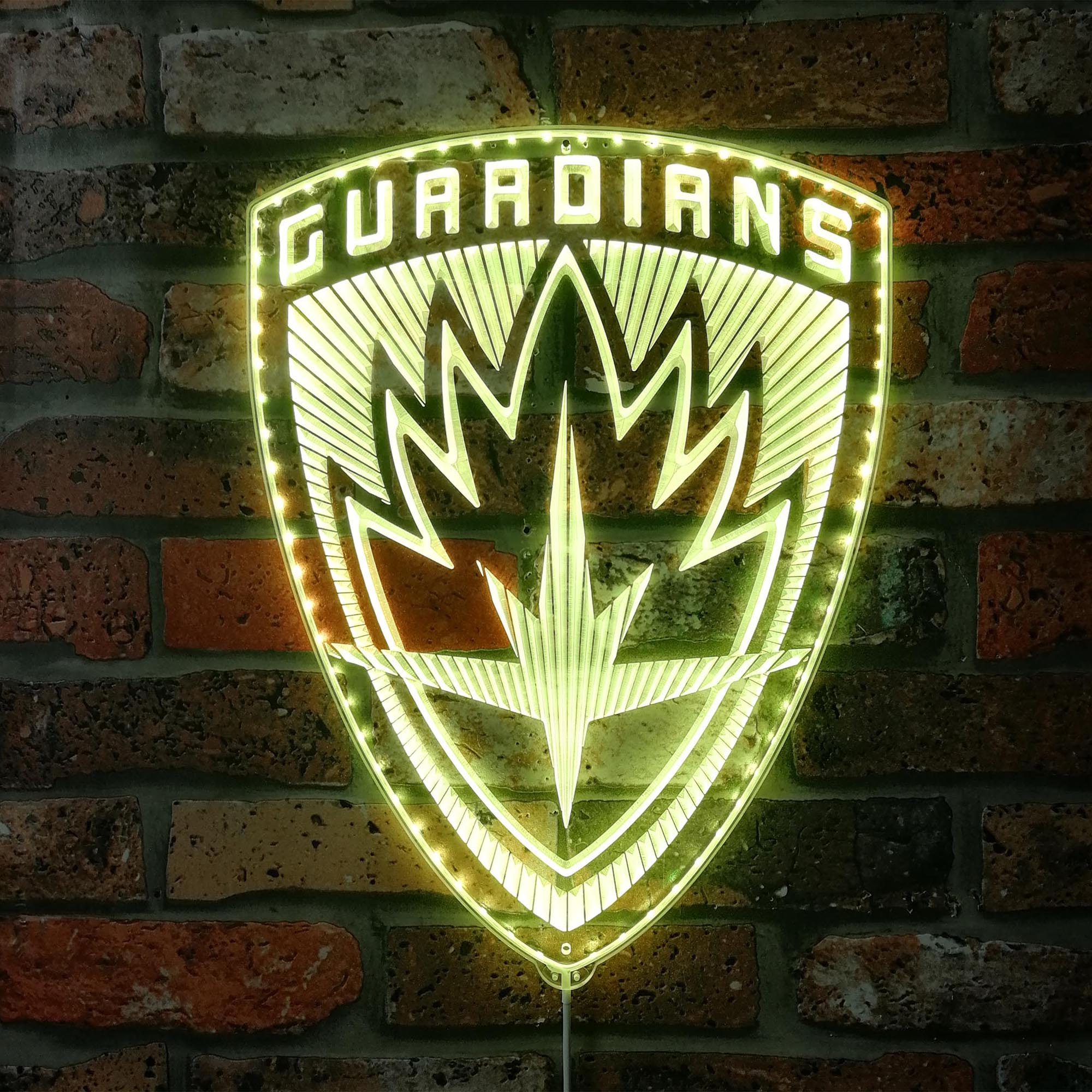 Guardians of the Galaxy Badge Dynamic RGB Edge Lit LED Sign