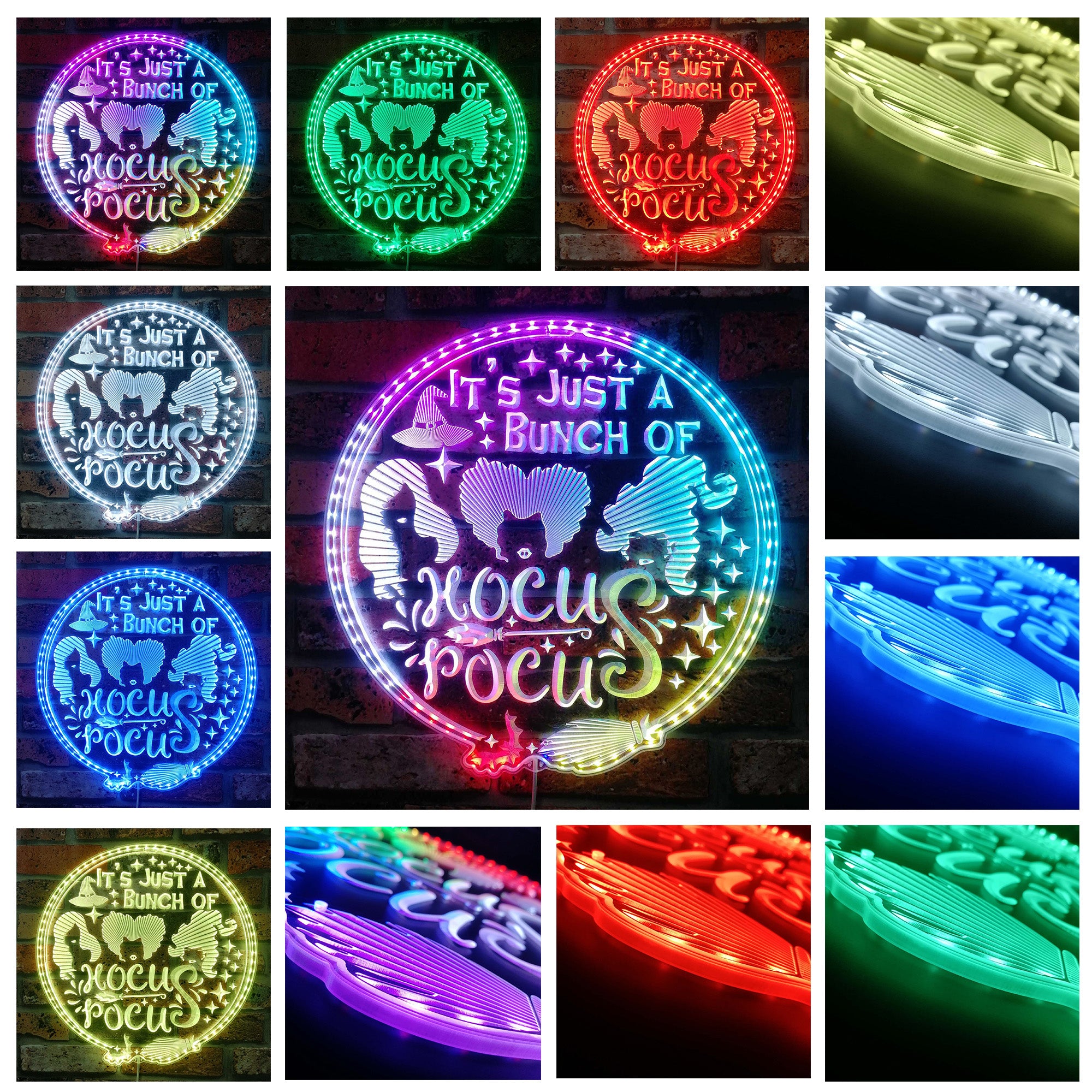 Hocus Pocus Dynamic RGB Edge Lit LED Sign