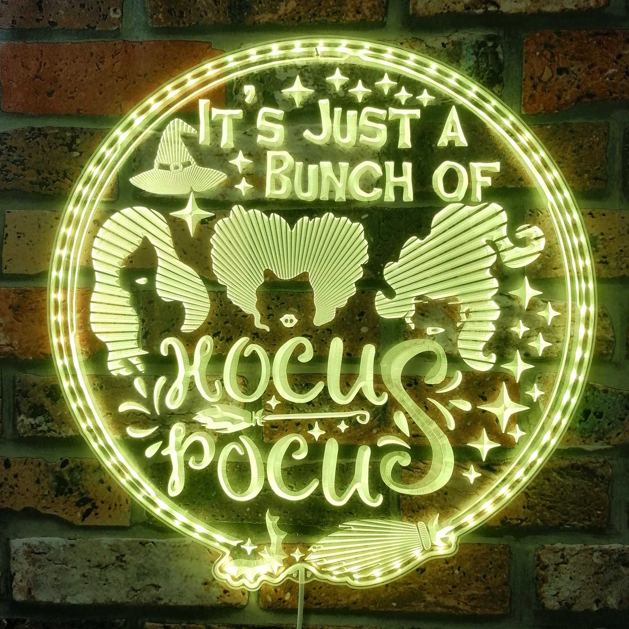 Hocus Pocus Dynamic RGB Edge Lit LED Sign