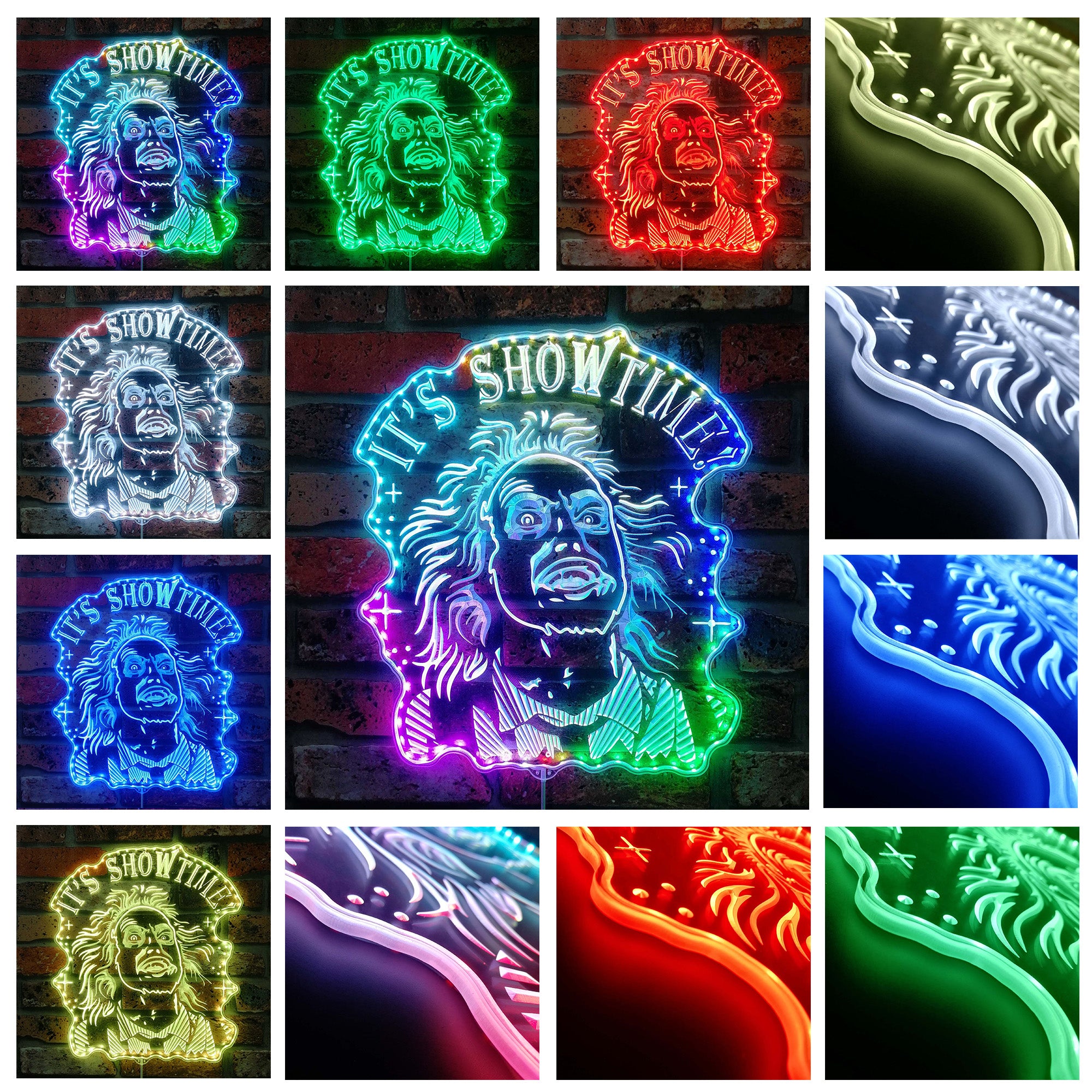 Beetlejuice Dynamic RGB Edge Lit LED Sign