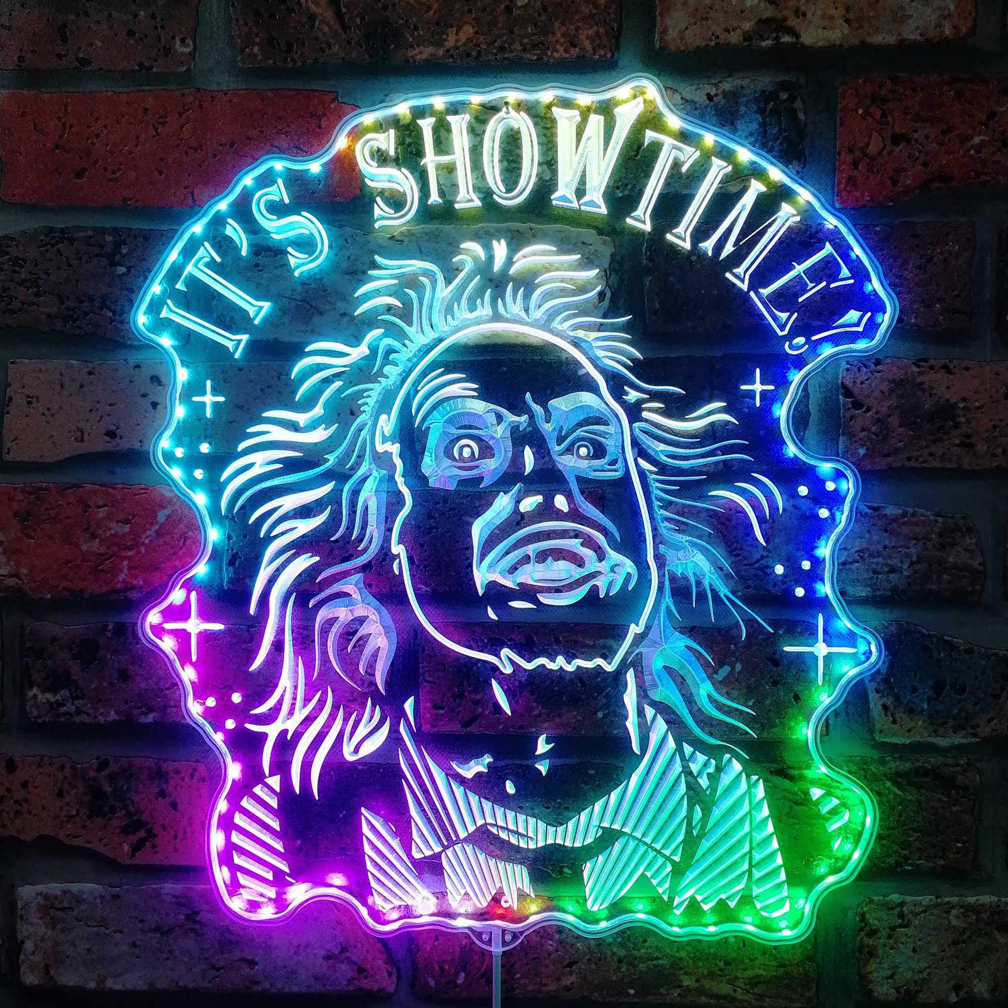 Beetlejuice Dynamic RGB Edge Lit LED Sign