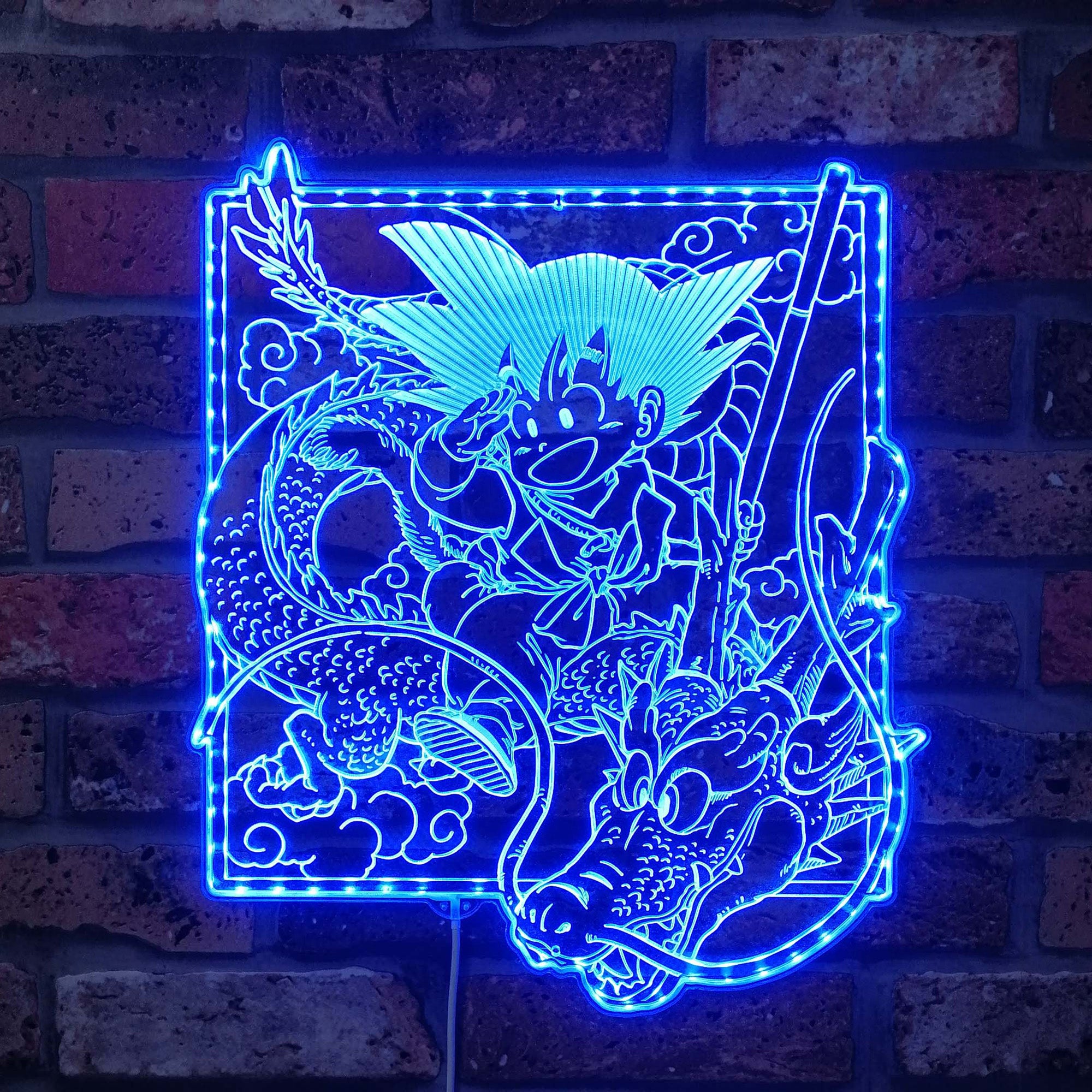 Dragonball Goku Dynamic RGB Edge Lit LED Sign