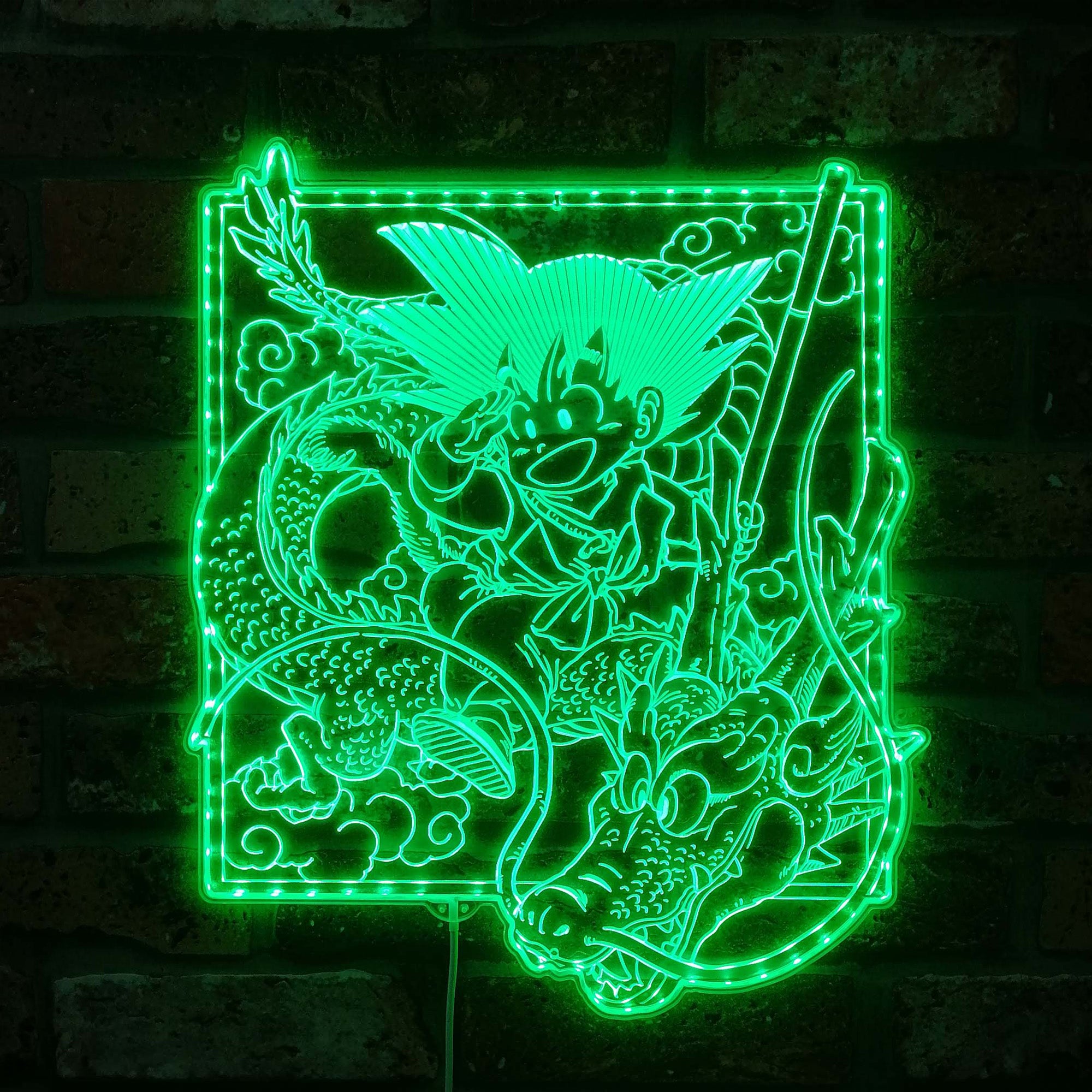 Dragonball Goku Dynamic RGB Edge Lit LED Sign