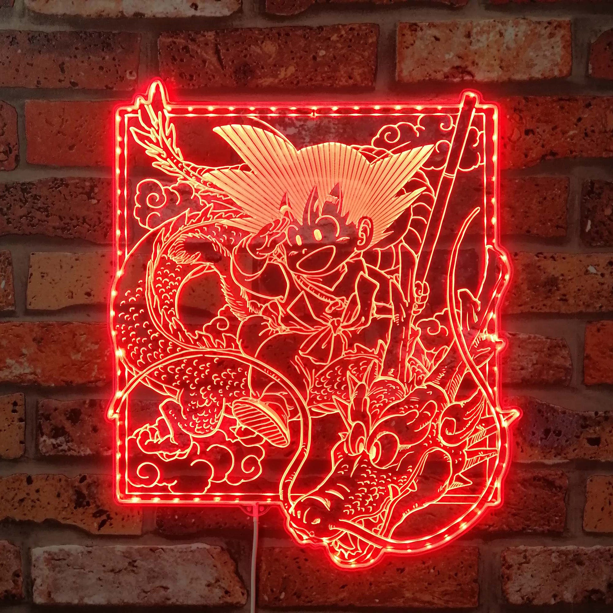 Dragonball Goku Dynamic RGB Edge Lit LED Sign