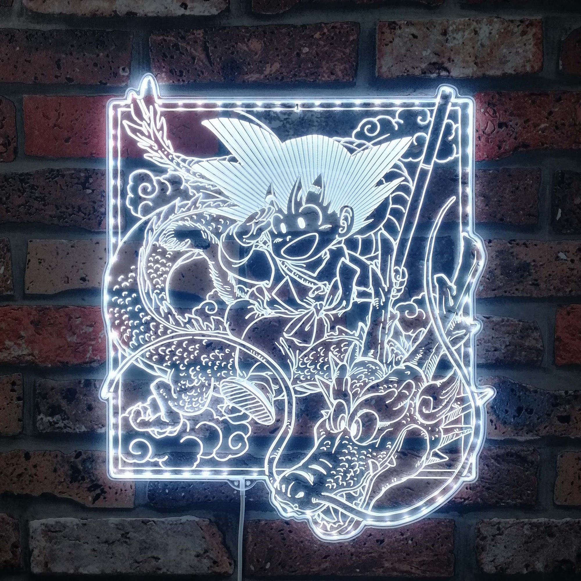 Dragonball Goku Dynamic RGB Edge Lit LED Sign