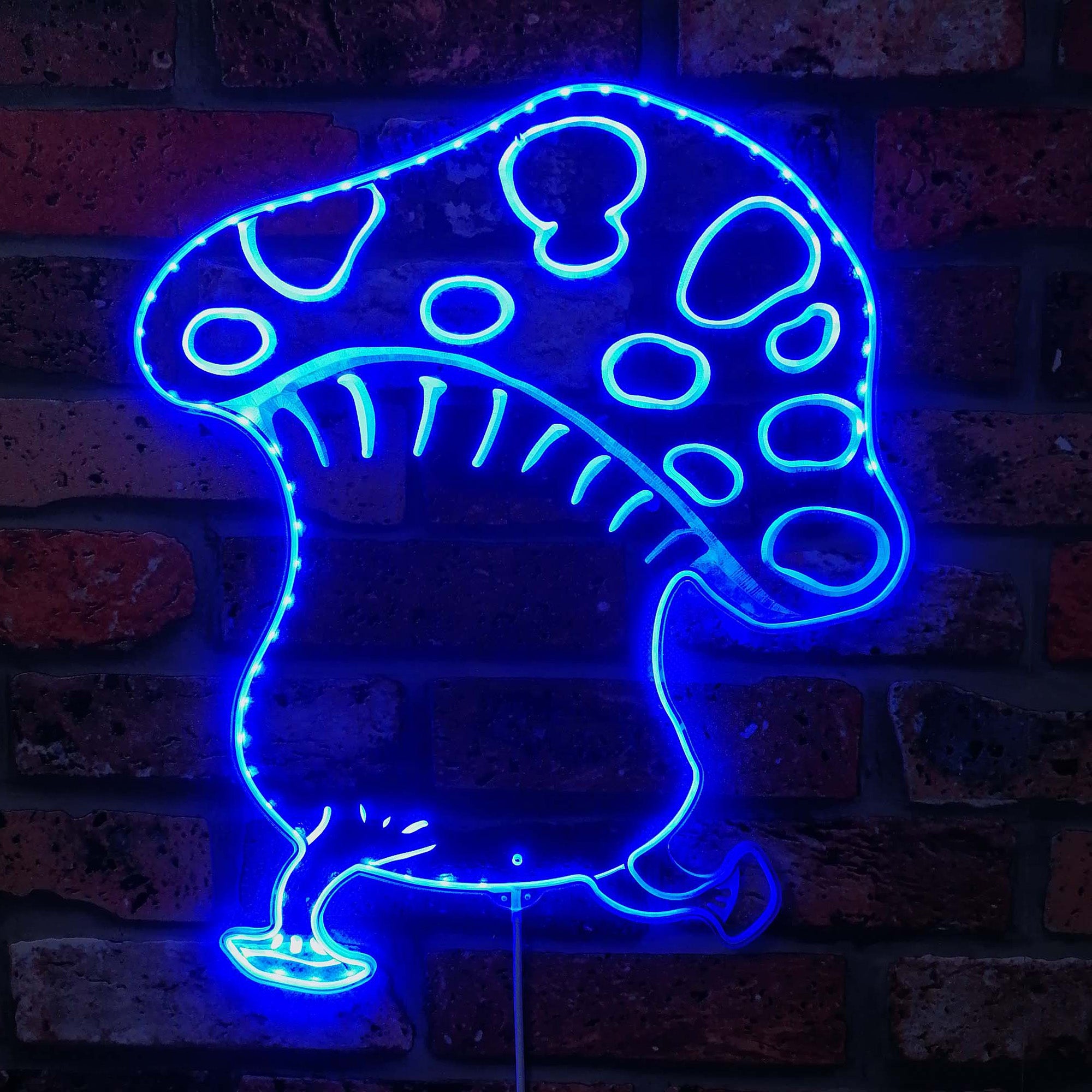 Dungeon Mushroom Dynamic RGB Edge Lit LED Sign