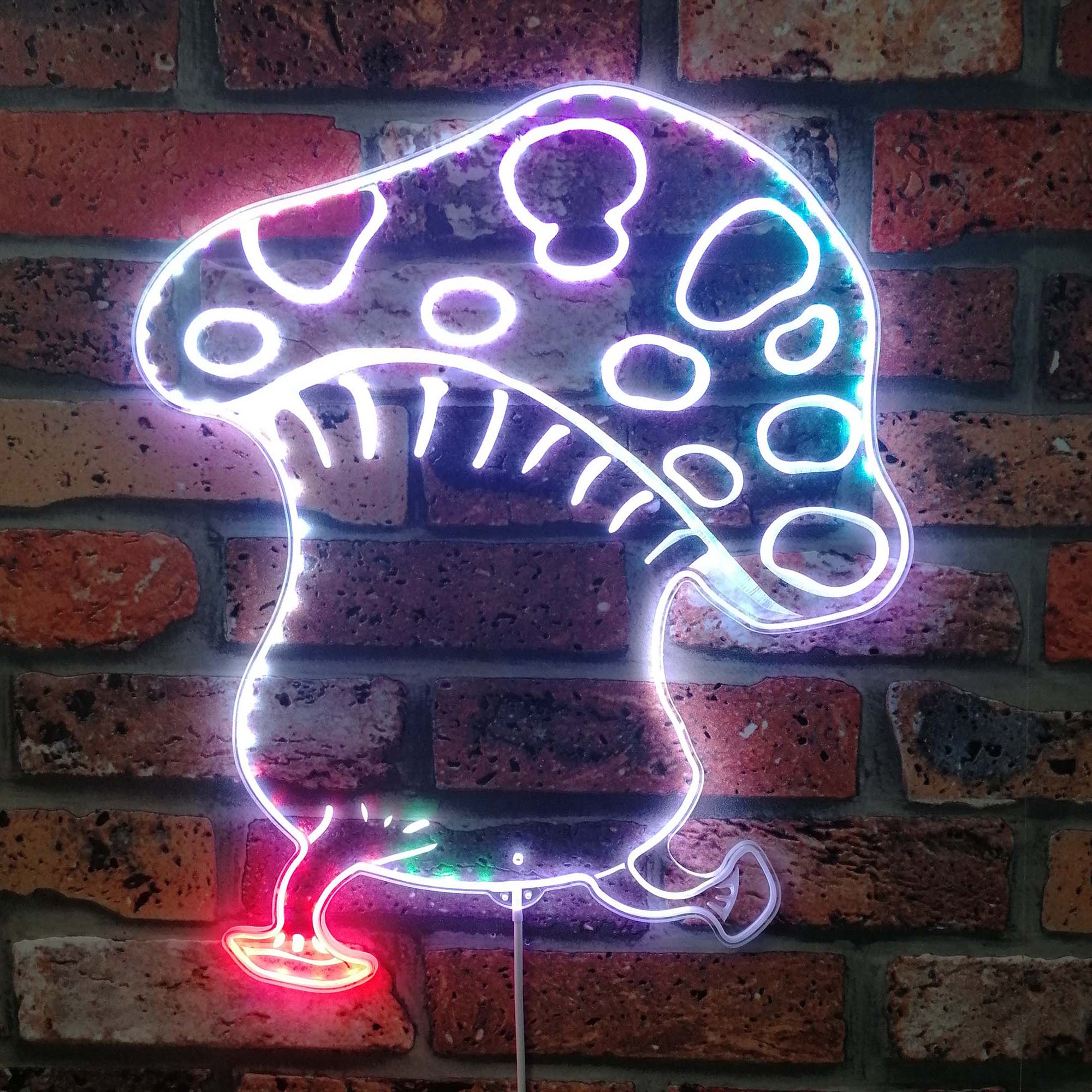 Dungeon Mushroom Dynamic RGB Edge Lit LED Sign