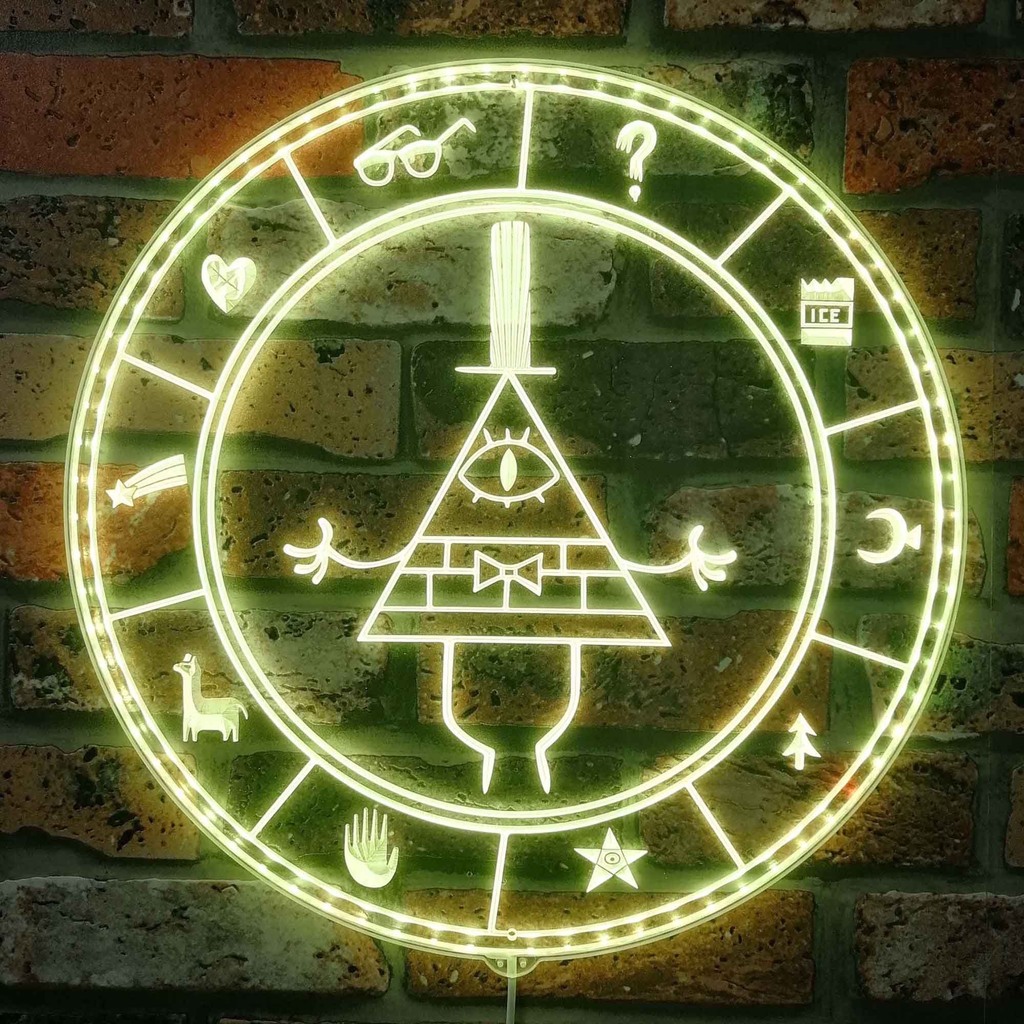 Bill Cipher Gravity Falls Dynamic RGB Edge Lit LED Sign