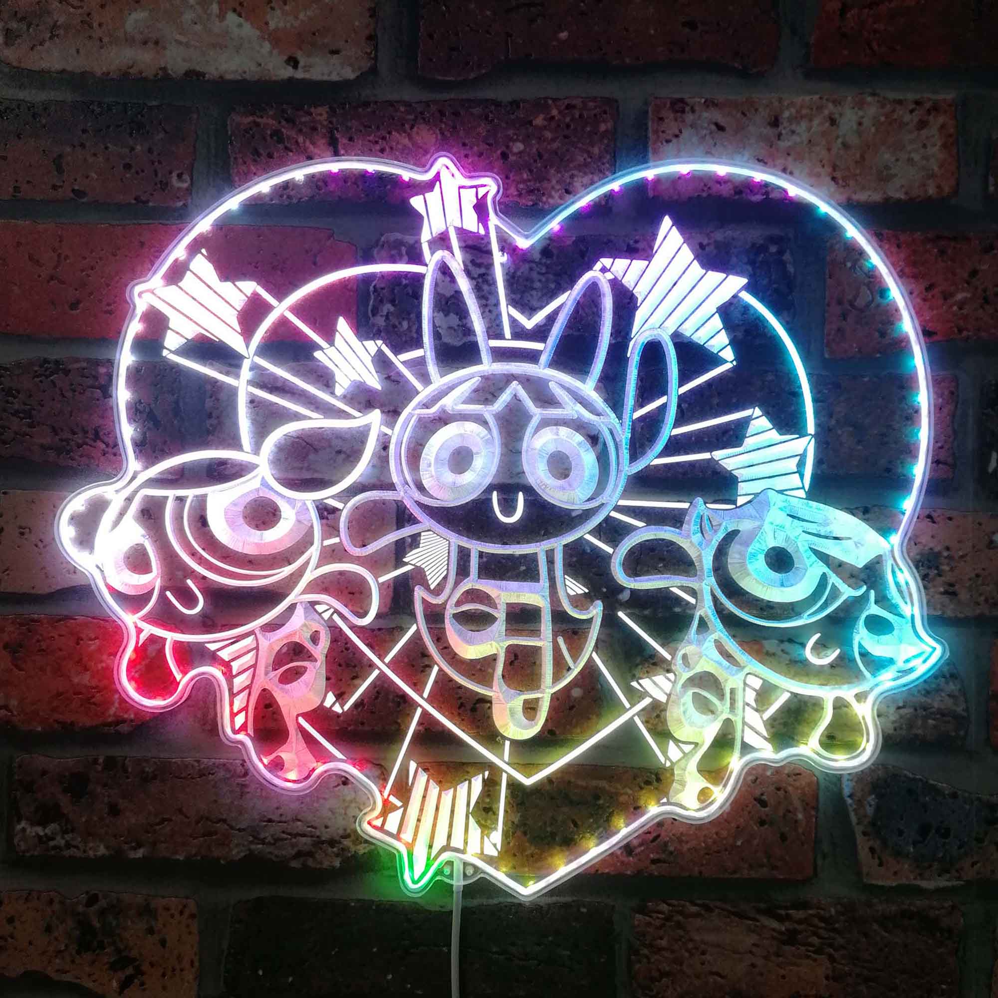 Powerpuff Girls Dynamic RGB Edge Lit LED Sign