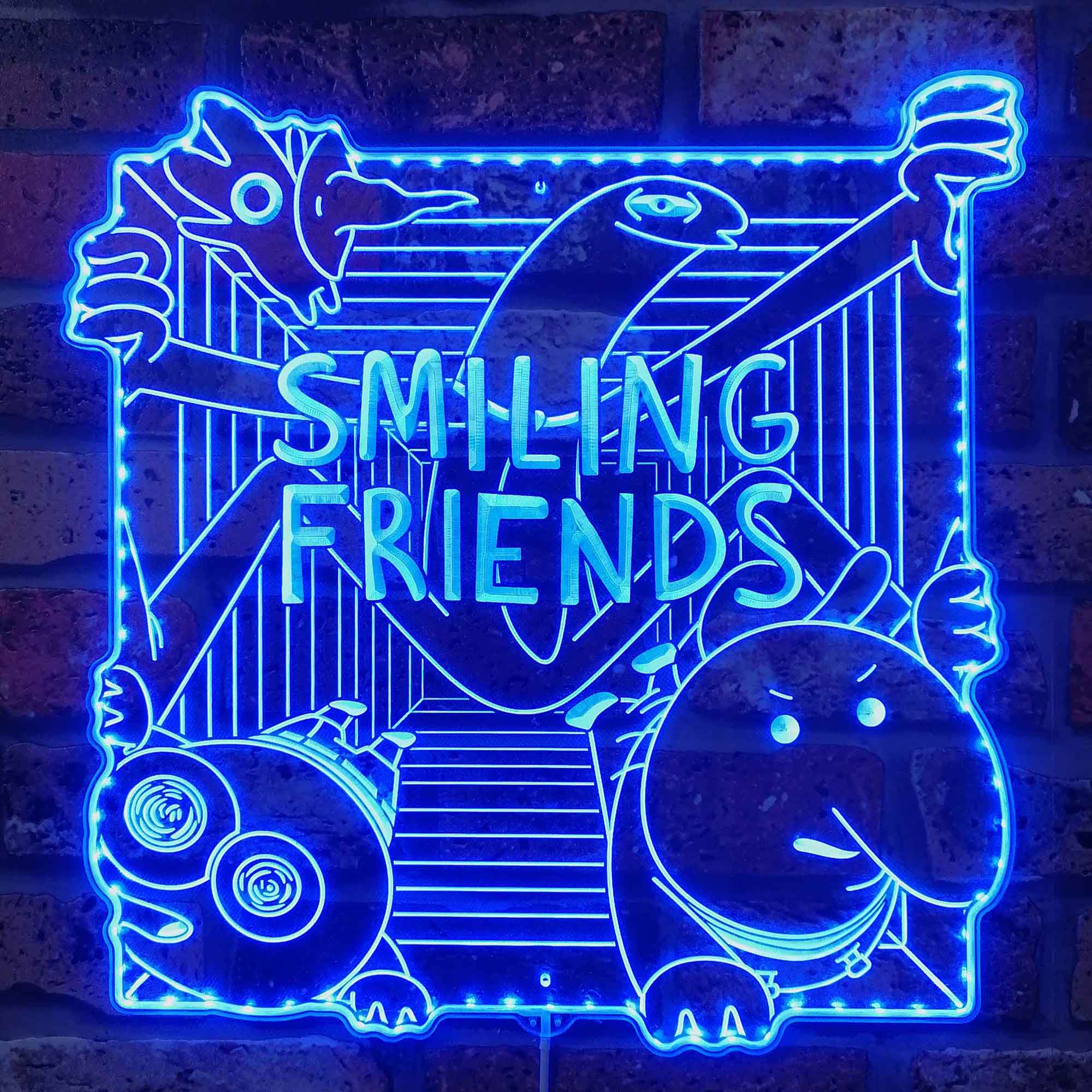 Smiling Friends Dynamic RGB Edge Lit LED Sign