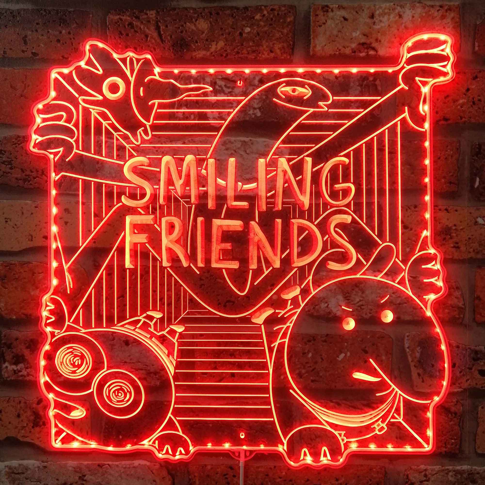 Smiling Friends Dynamic RGB Edge Lit LED Sign