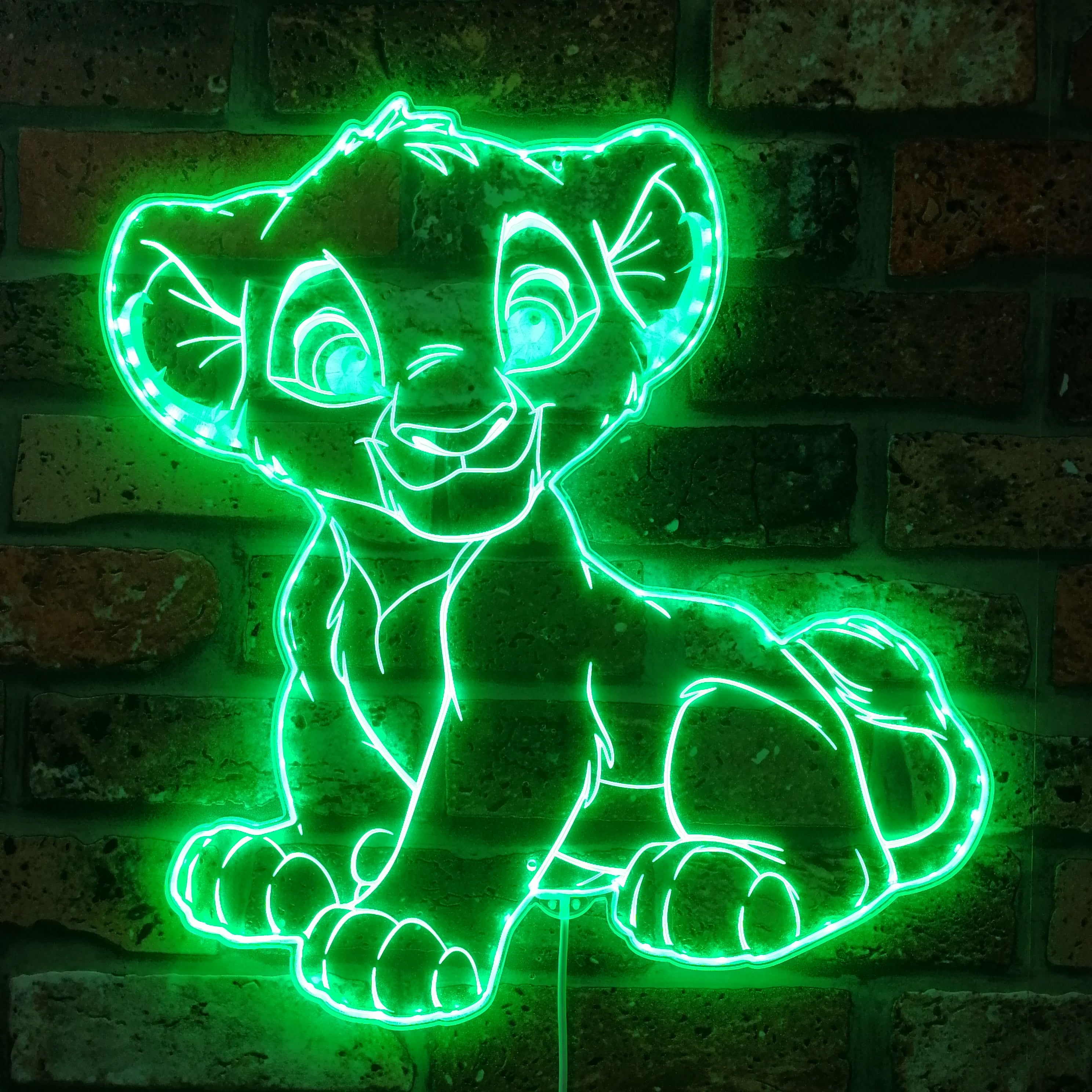 Lion King Simba Dynamic RGB Edge Lit LED Sign