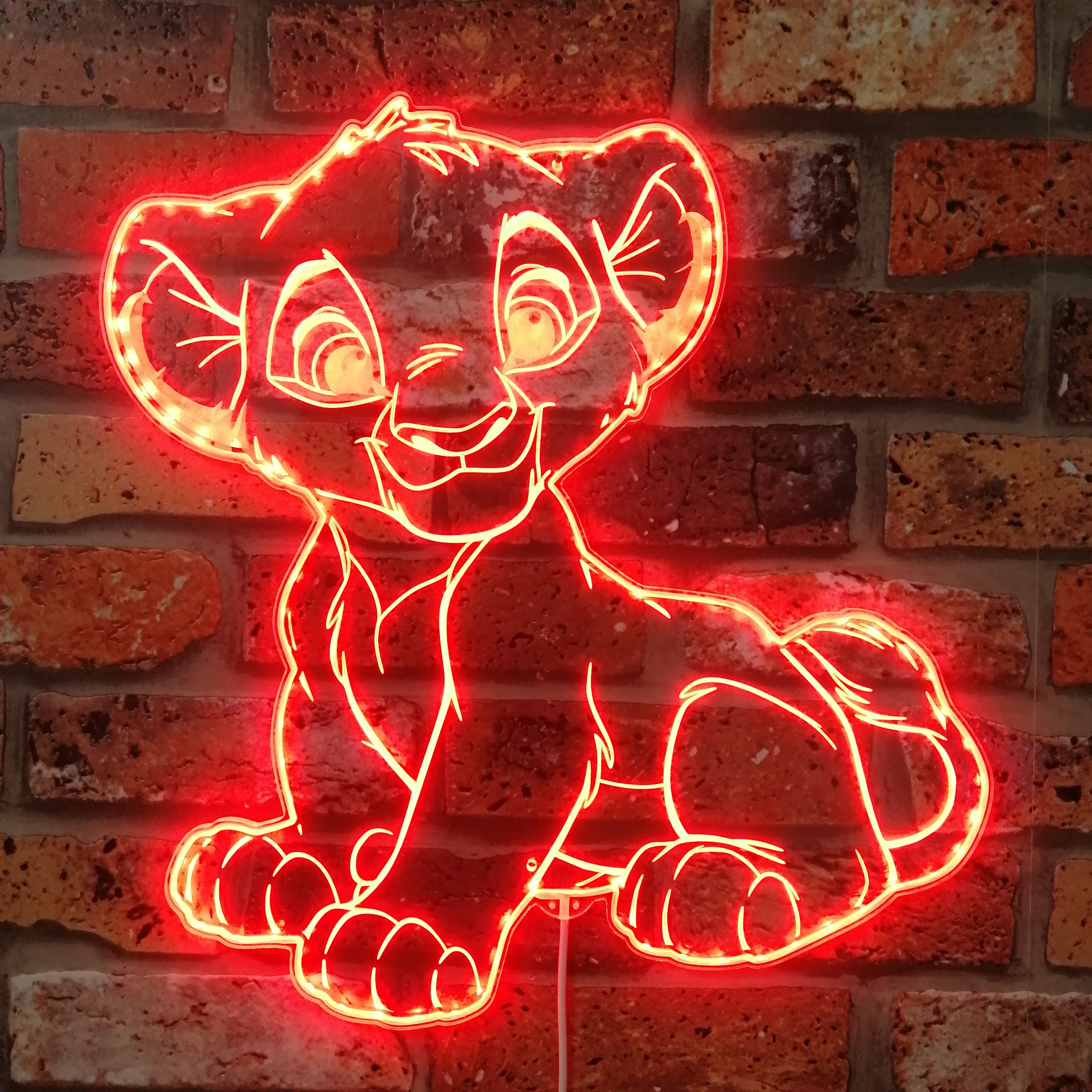 Lion King Simba Dynamic RGB Edge Lit LED Sign