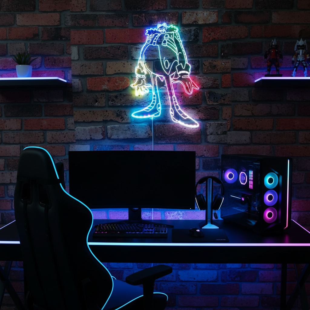 Sonic Dr Eggman Neon LED Sign with Dynamic RGB Colors