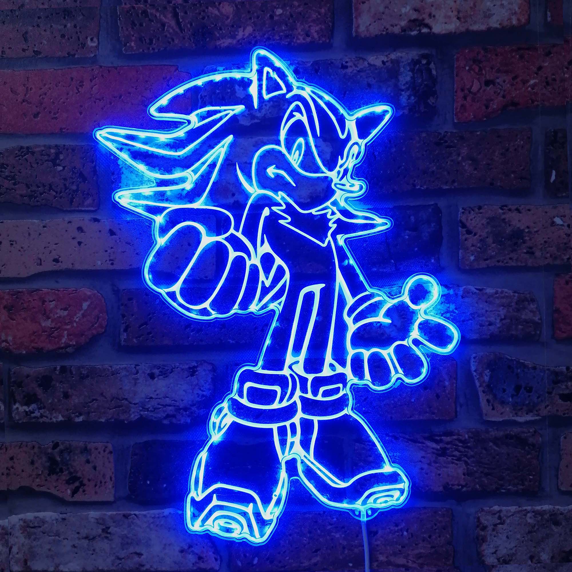 Shadow the Hedgehog Sonic Dynamic RGB Edge Lit LED Sign