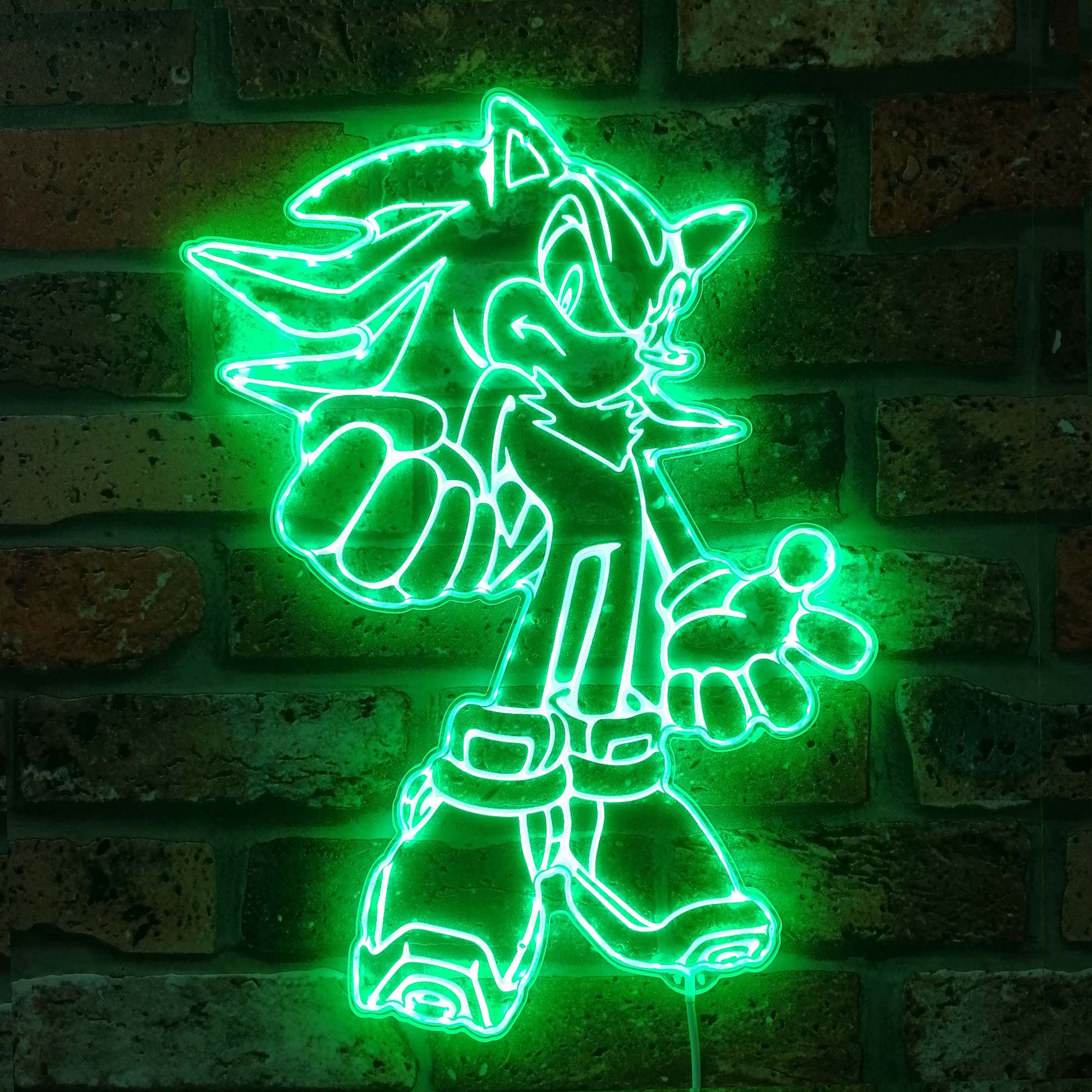 Shadow the Hedgehog Sonic Dynamic RGB Edge Lit LED Sign