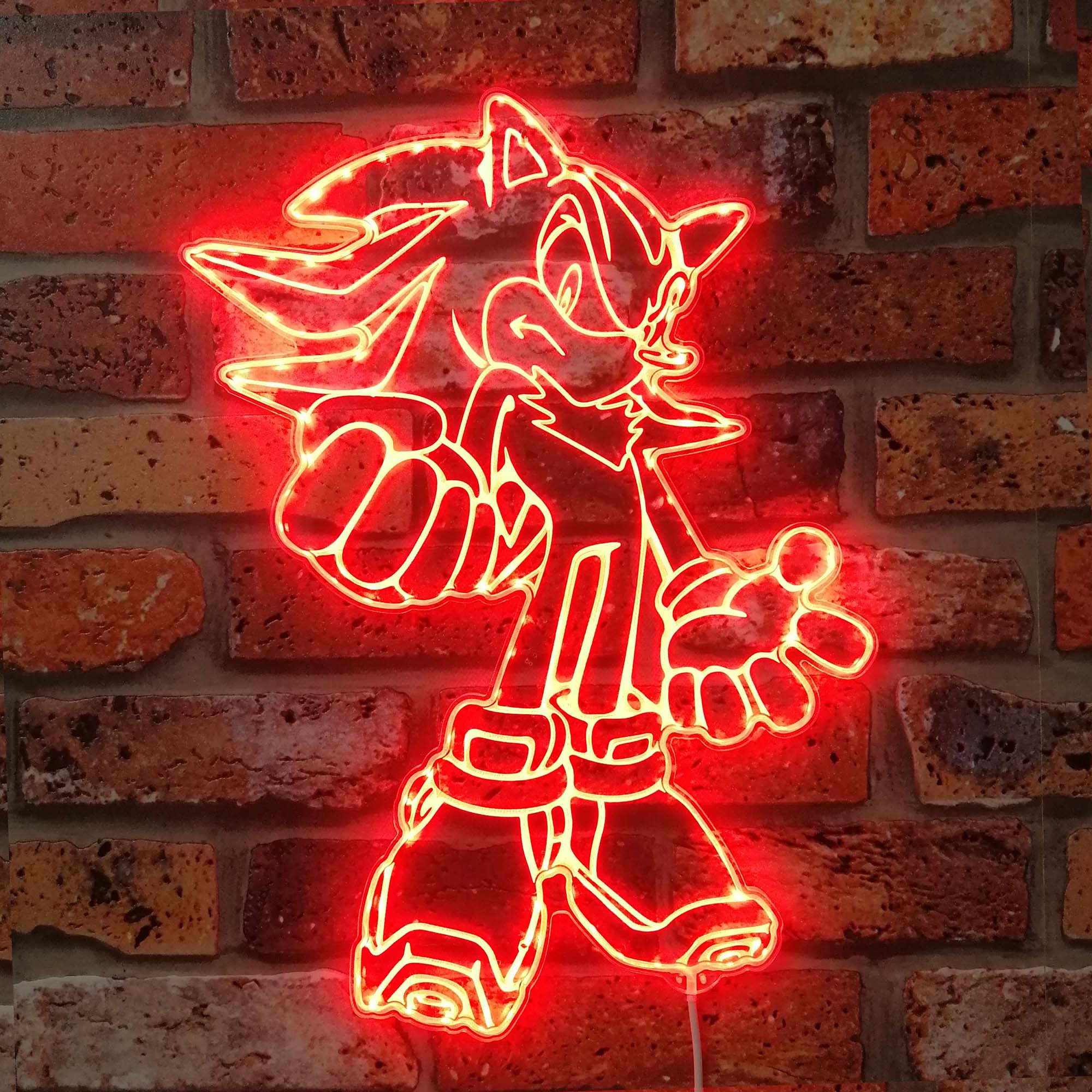 Shadow the Hedgehog Sonic Dynamic RGB Edge Lit LED Sign