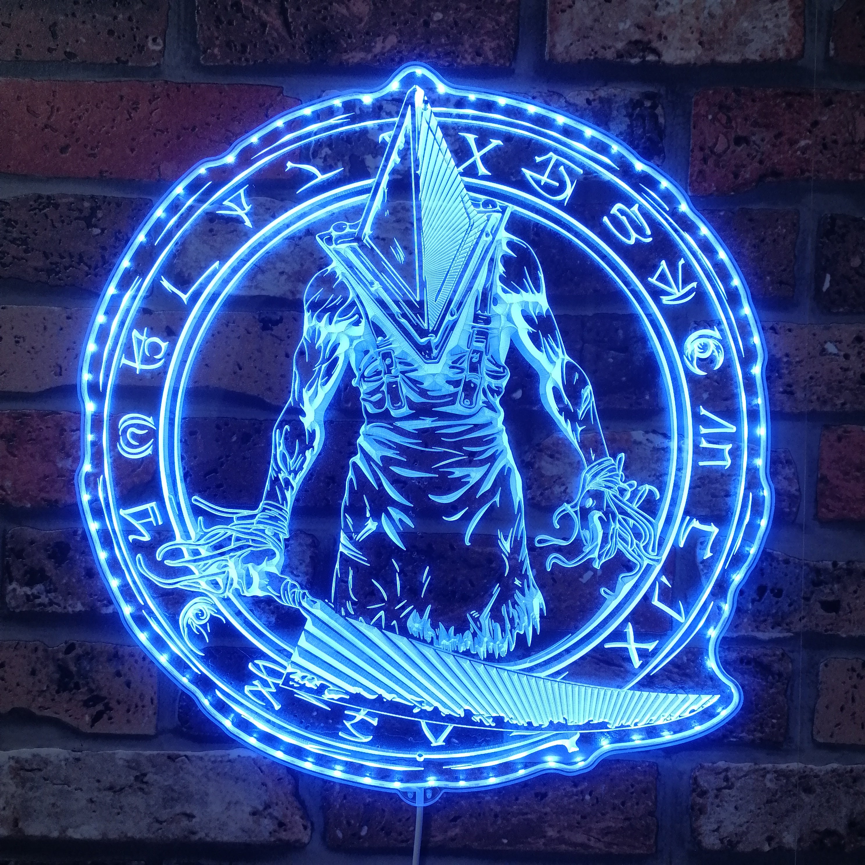 Silent Hill Pyramid Head Dynamic RGB Edge Lit LED Sign