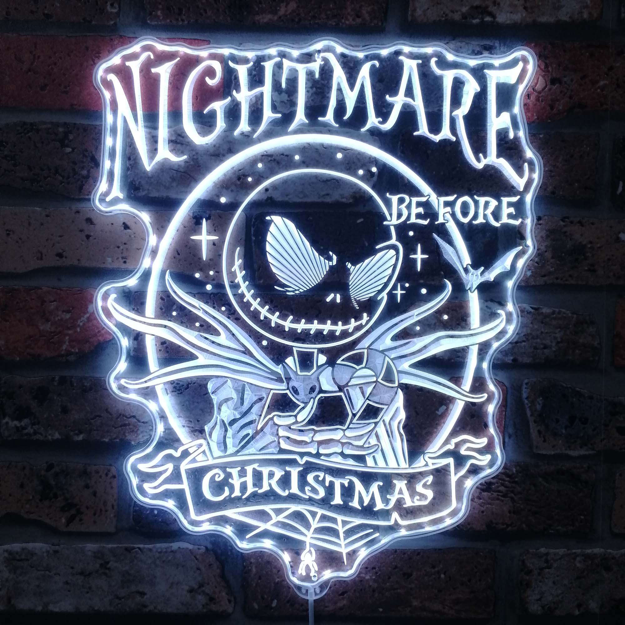 Nightmare before Christmas Dynamic RGB Edge Lit LED Sign