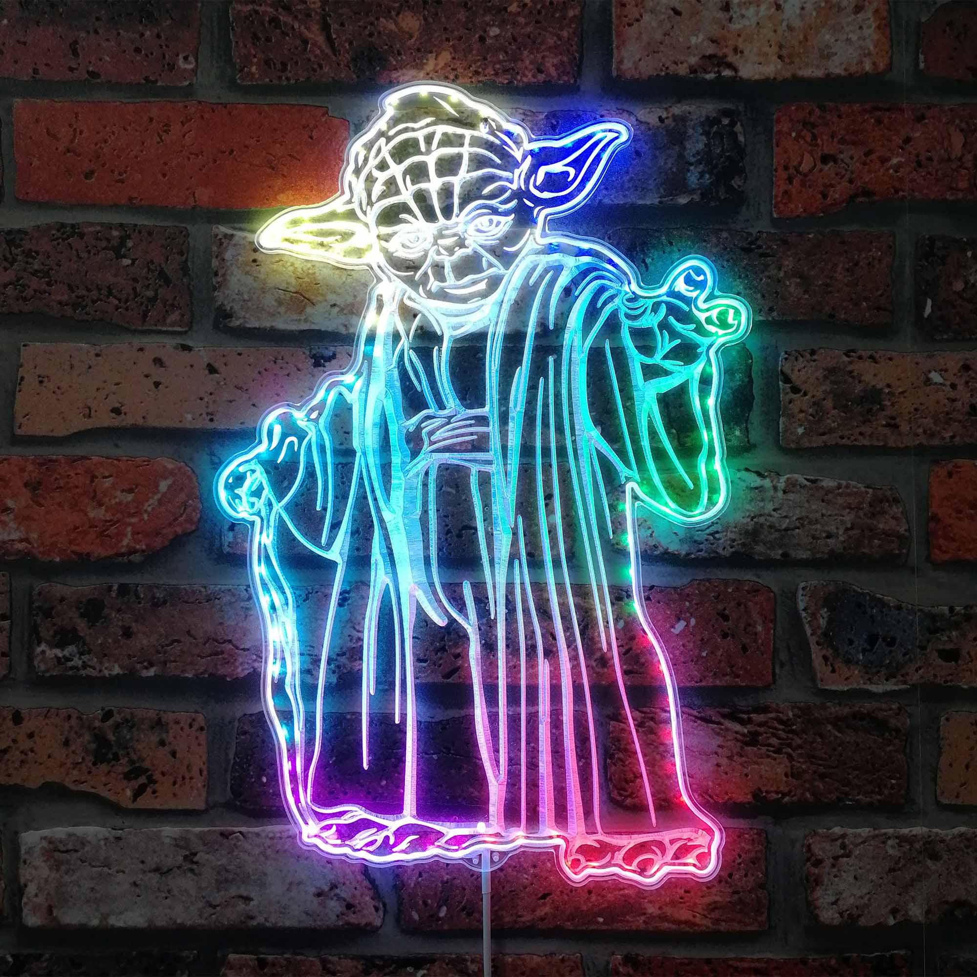 Star Wars Yoda Dynamic RGB Edge Lit LED Sign