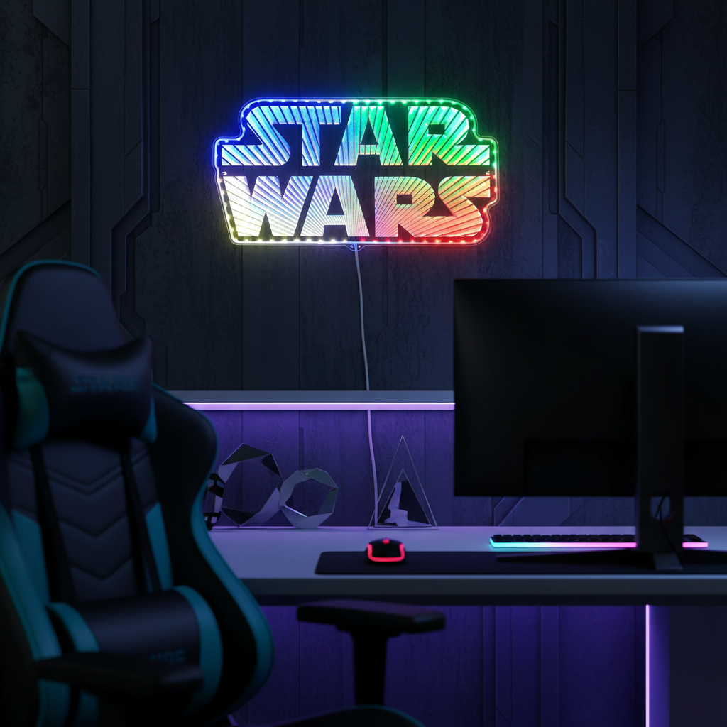 Star Wars Neon LED Sign with Dynamic RGB Colors