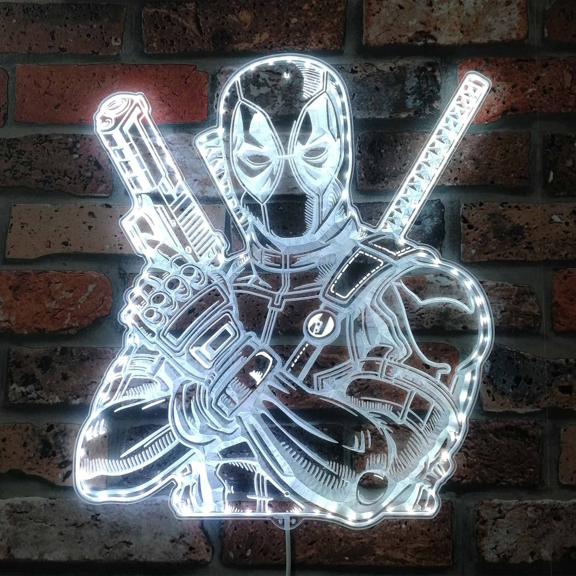 Deadpool Dynamic RGB Edge Lit LED Sign