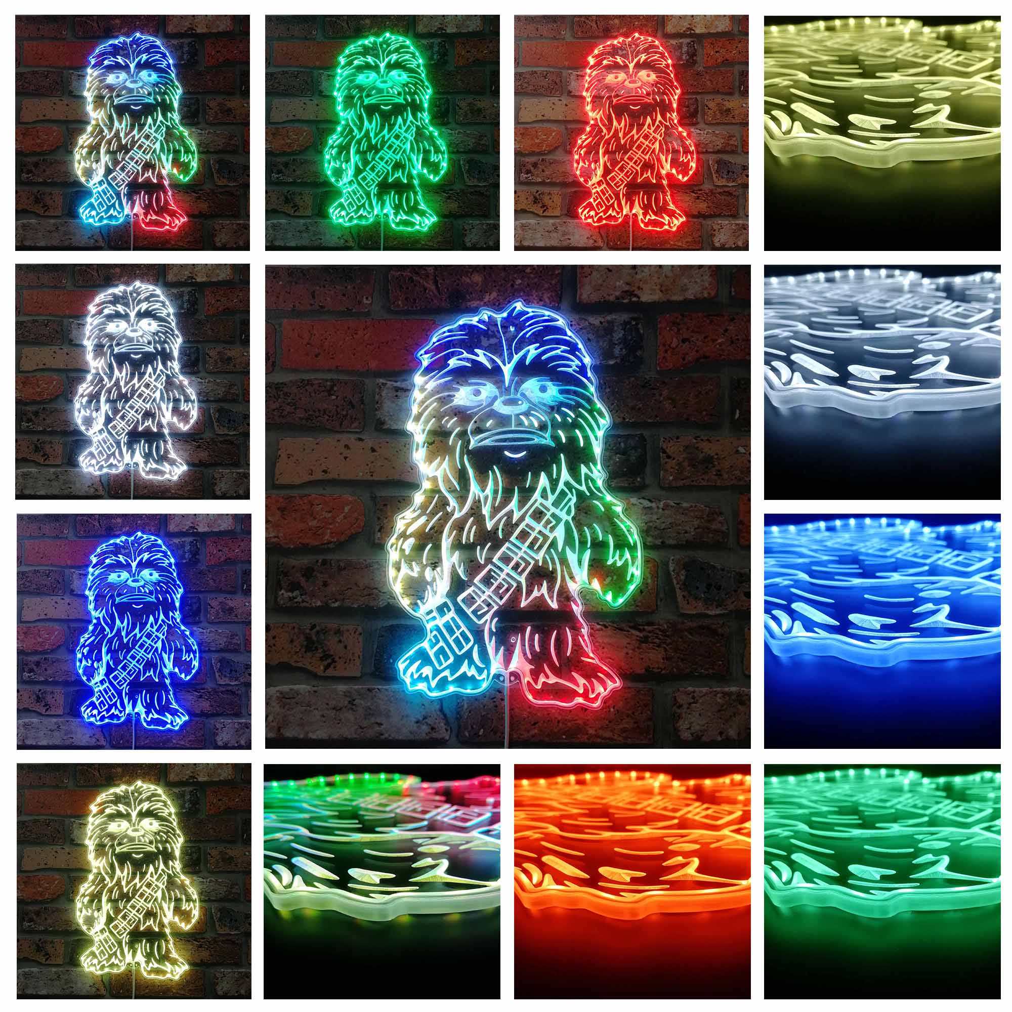 Star Wars Chewbacca Dynamic RGB Edge Lit LED Sign