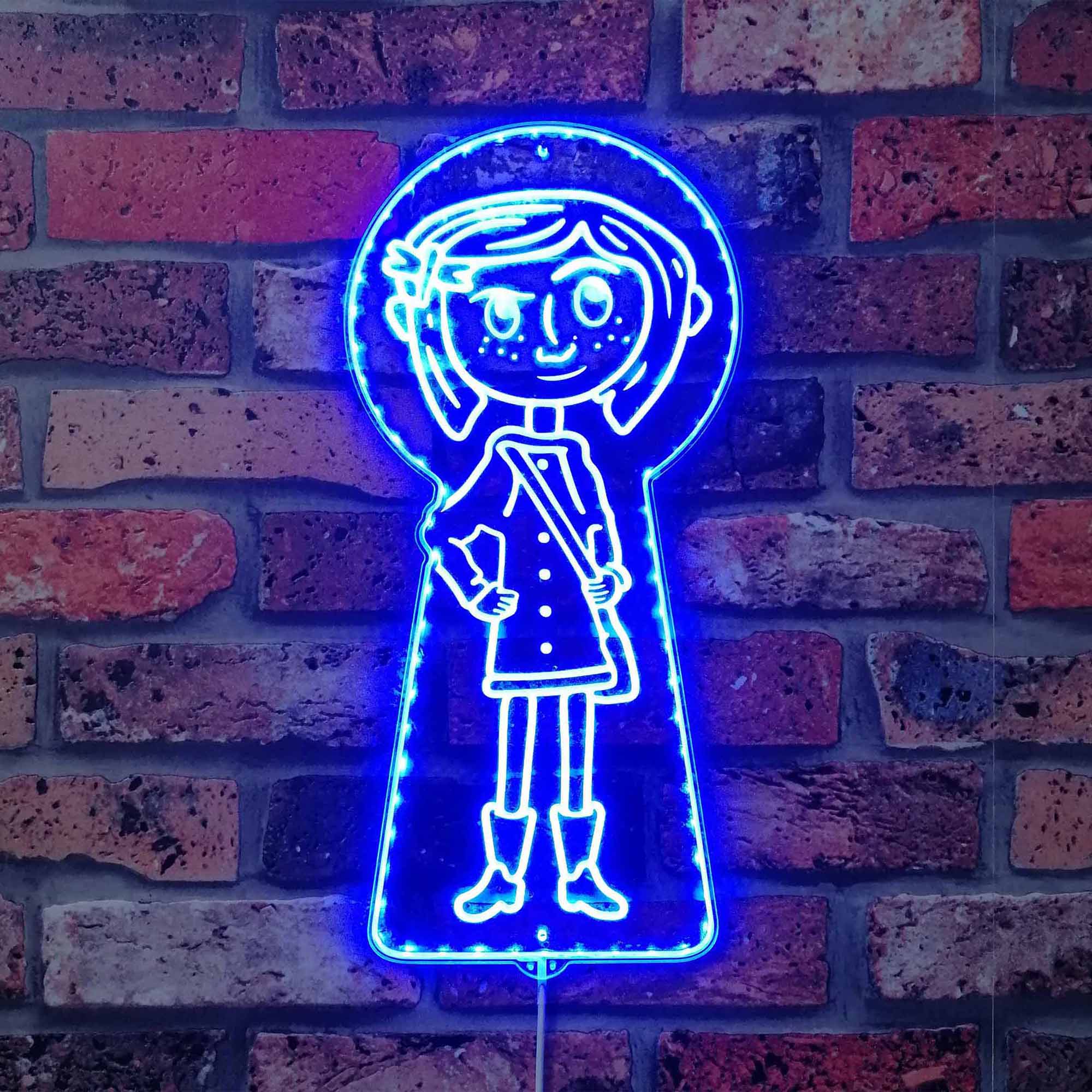 Coraline Dynamic RGB Edge Lit LED Sign