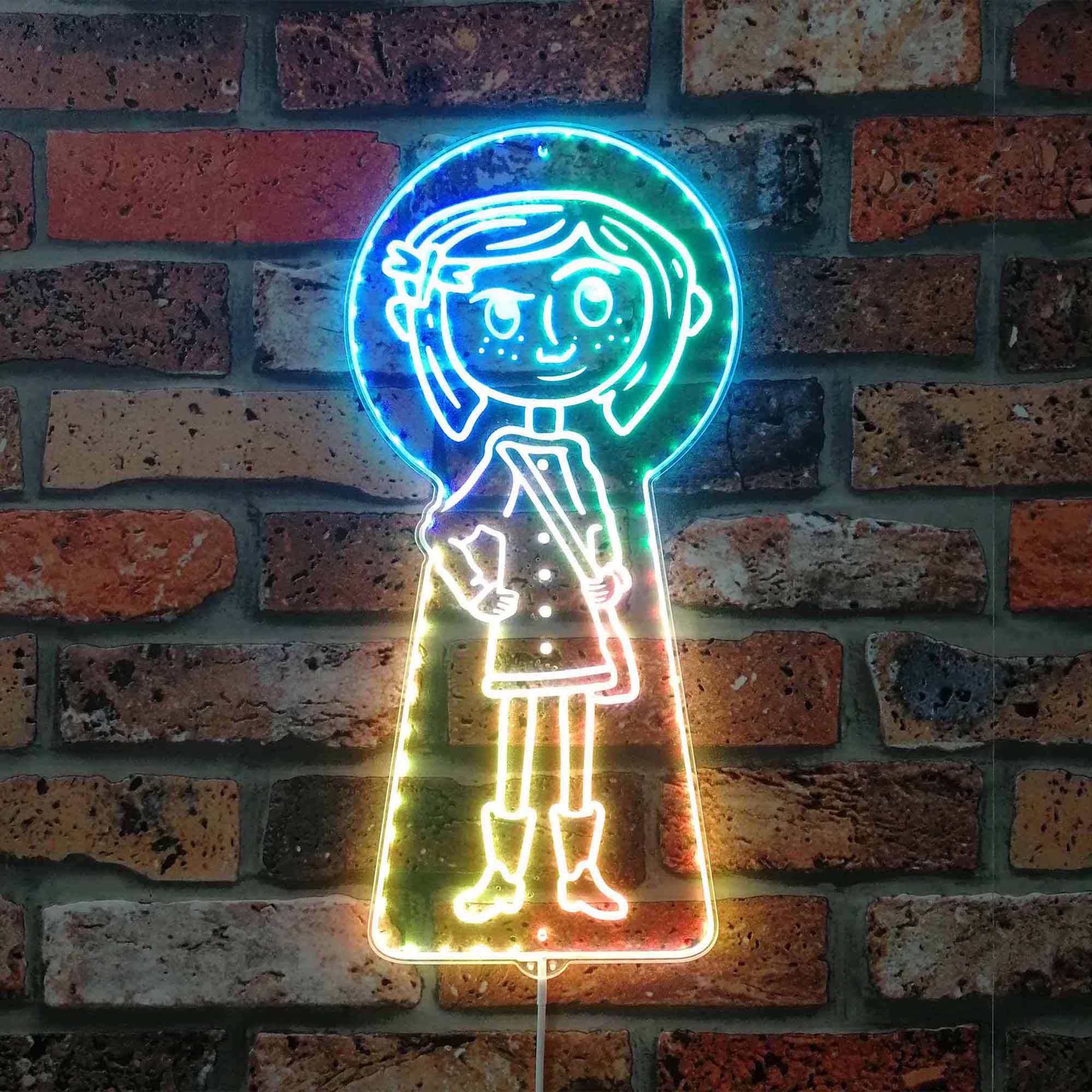 Coraline Dynamic RGB Edge Lit LED Sign