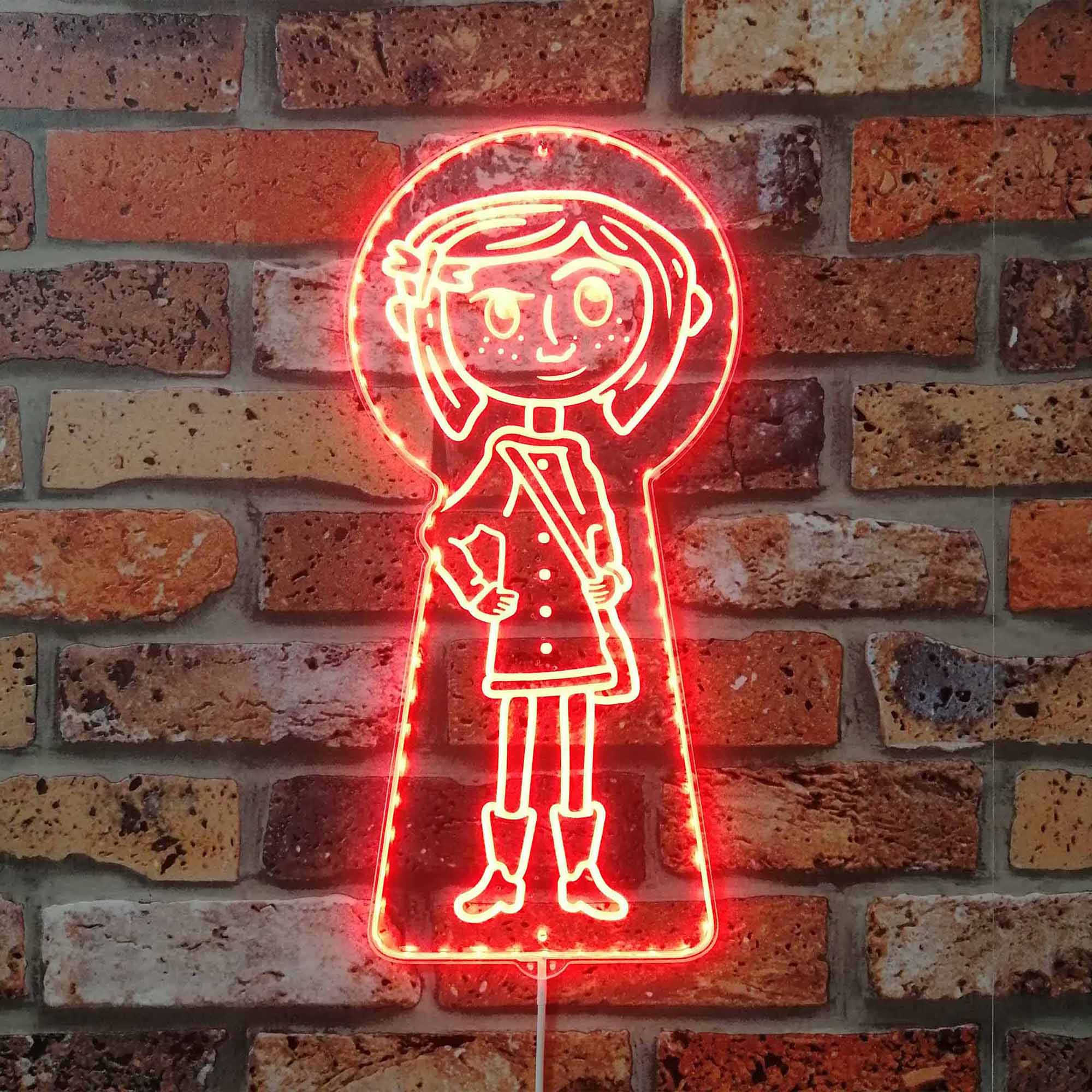 Coraline Dynamic RGB Edge Lit LED Sign