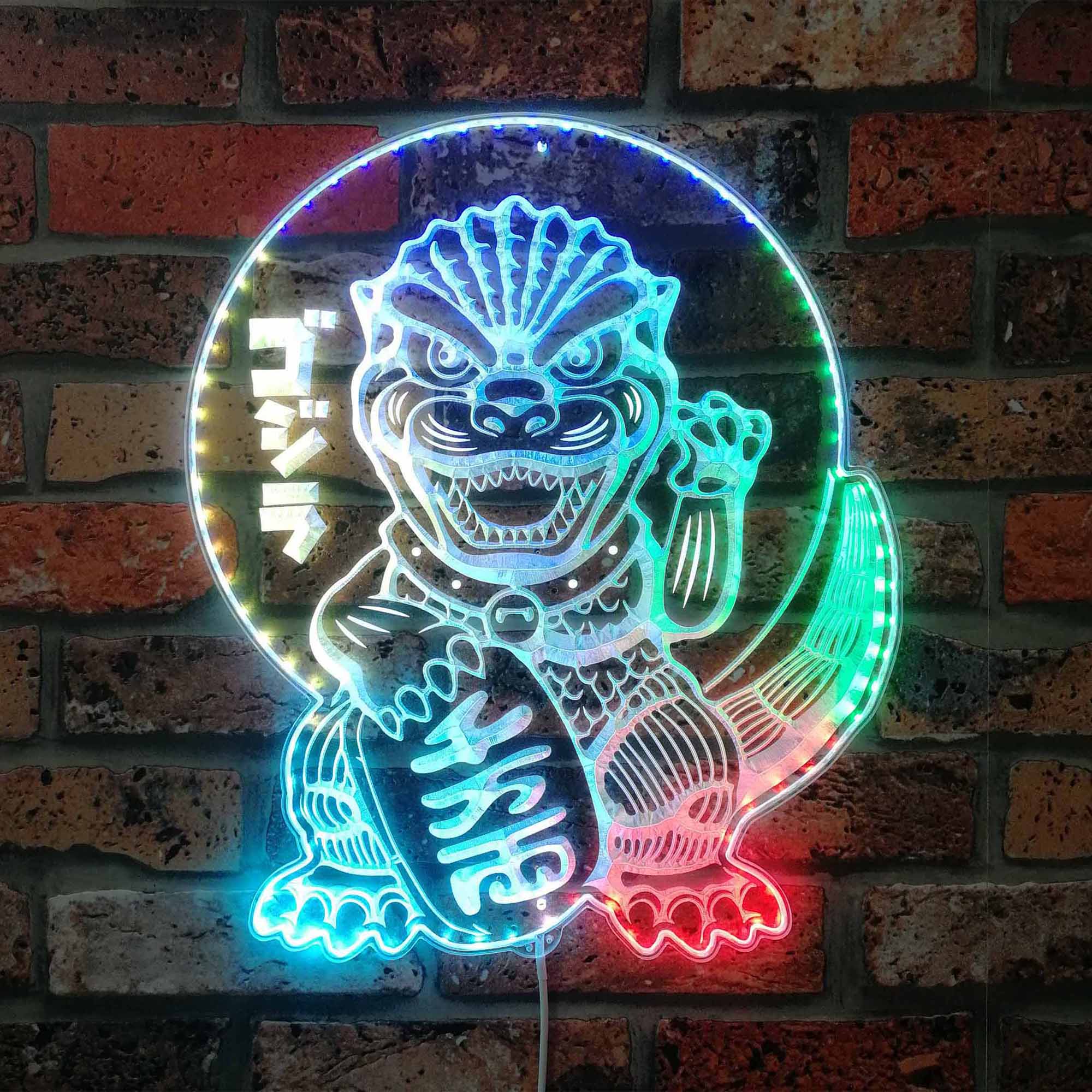 Godzilla Dynamic RGB Edge Lit LED Sign