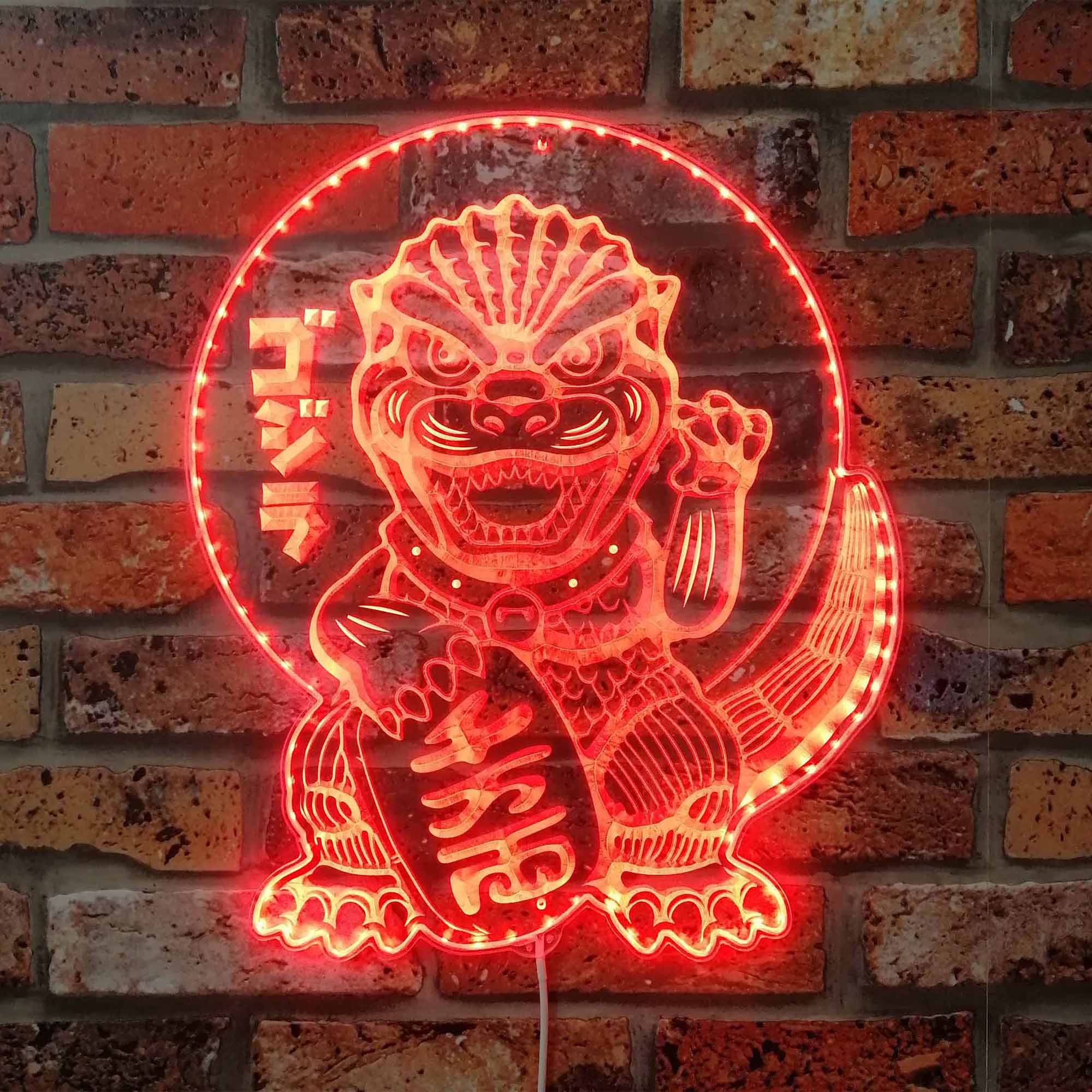 Godzilla Dynamic RGB Edge Lit LED Sign