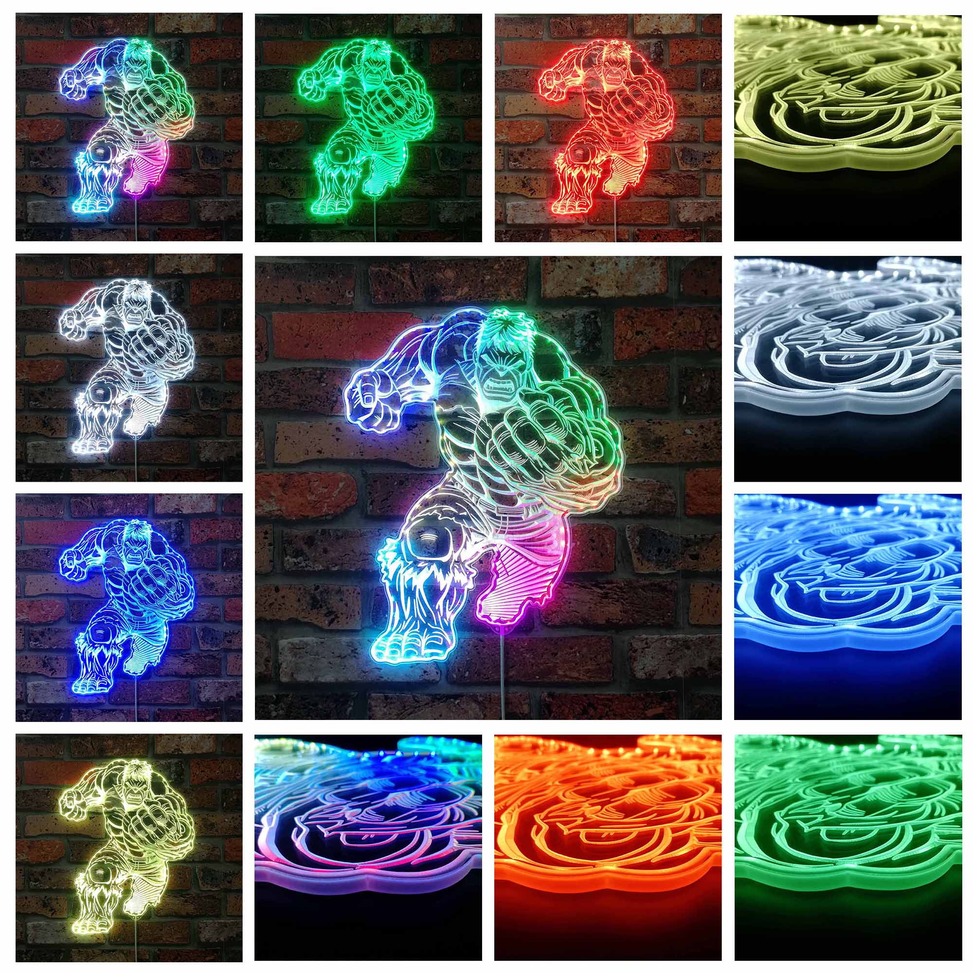 Hulk Marvels Dynamic RGB Edge Lit LED Sign