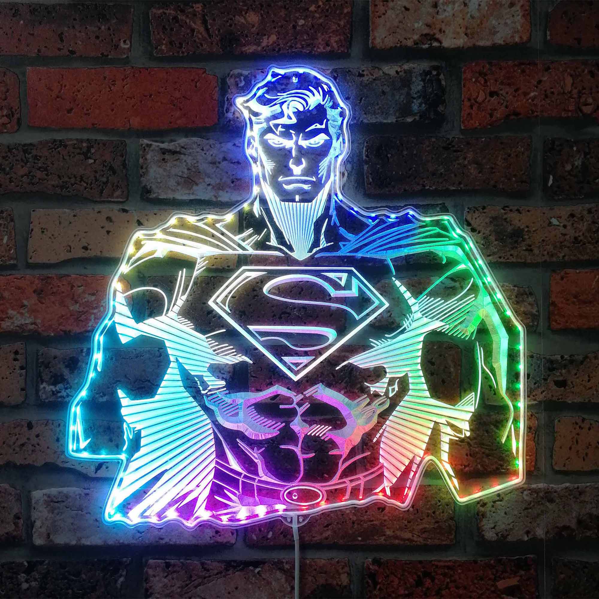 Superman Dynamic RGB Edge Lit LED Sign